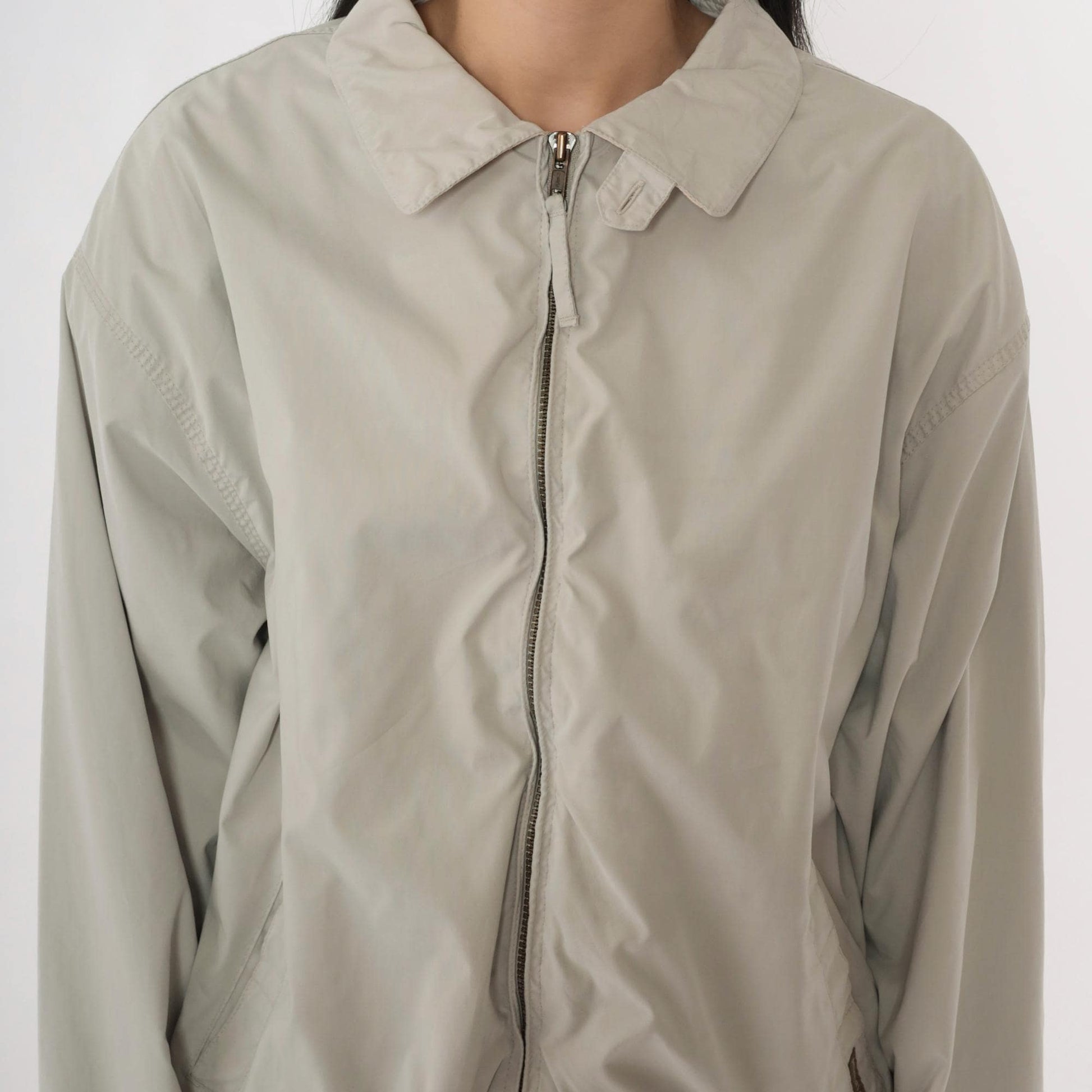 90s Members Only Jacket Grey Bomber Windbreaker Zip Moto Coat Extra Large XL
