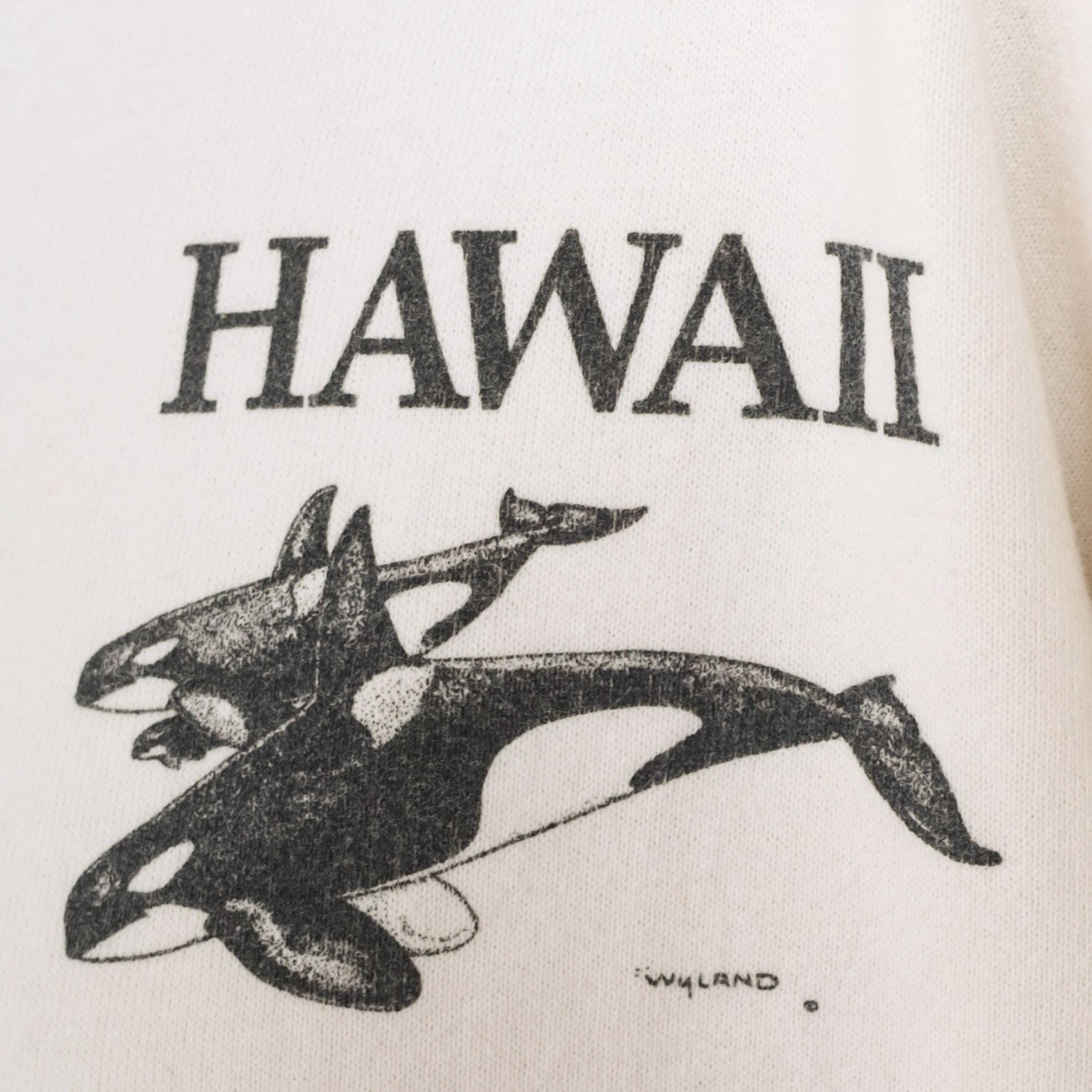 90s Jerzees Hawaii Orca Whale Graphic Sweatshirt Crewneck Medium