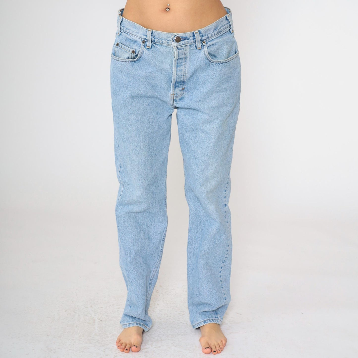 90s Gap Easy Fit High Rise Straight Leg Jeans Blue Denim 36x32