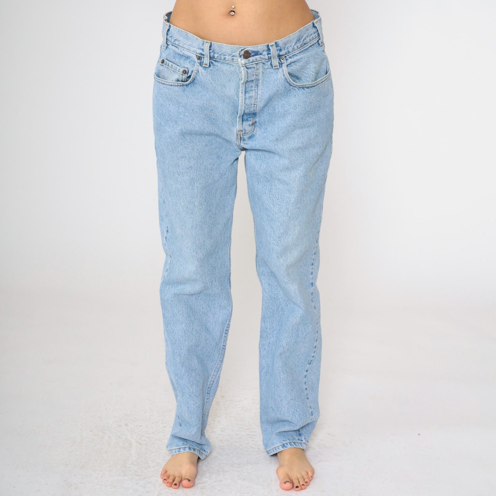 90s Gap Easy Fit High Rise Straight Leg Jeans Blue Denim 36x32