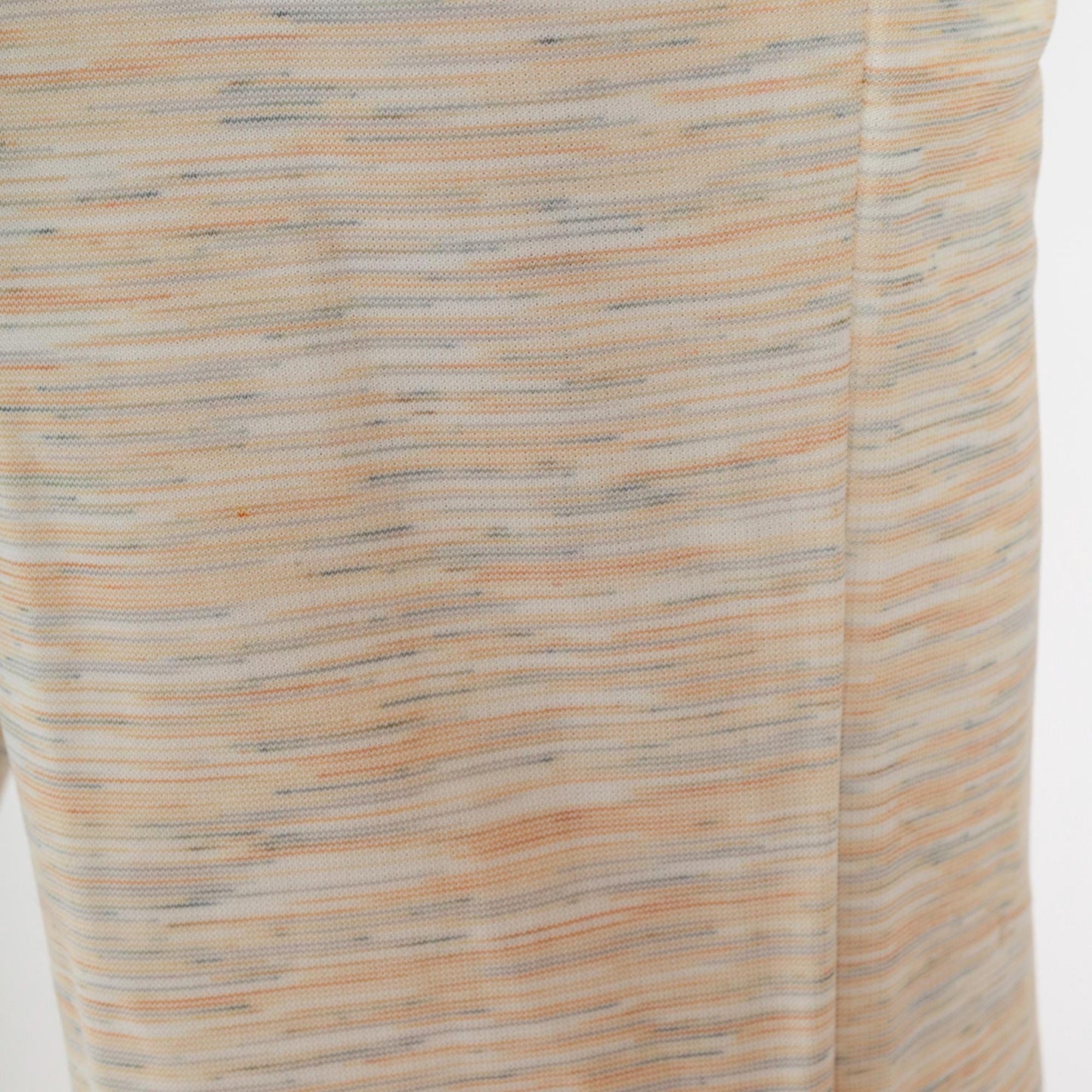 70s Flared Trousers High Waist Pull On Heathered Peach Orange Teal Small