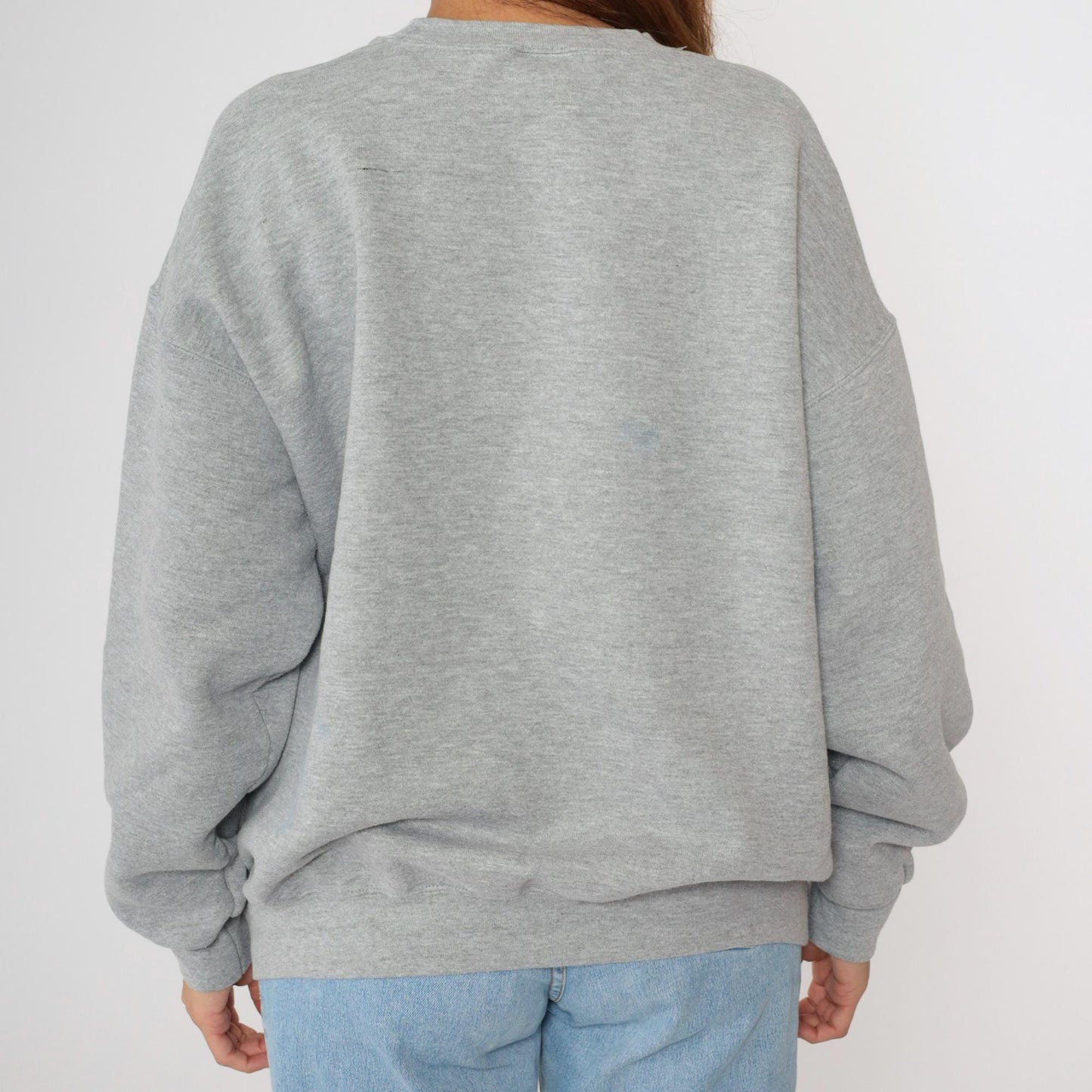 90s Lee Maine Moose Graphic Sweatshirt Heather Grey Crewneck Extra Large XXL