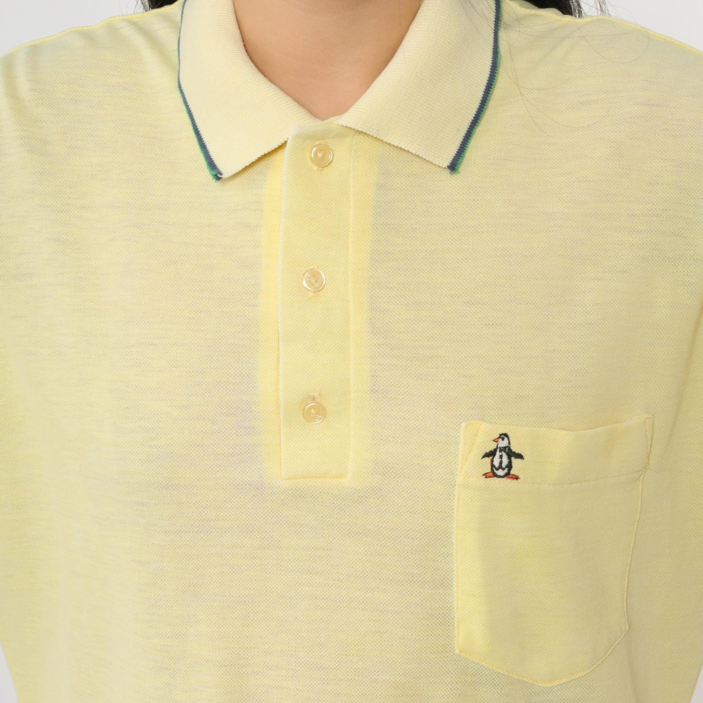 80s Grand Slam Munsingwear Polo Shirt Yellow Half-Button Collared Large L