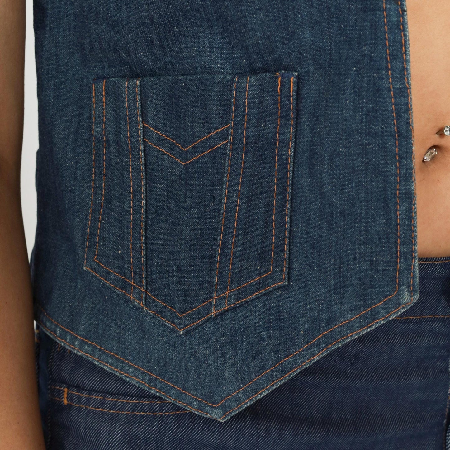 90s Koret City Blues Denim Vest Hand Painted Western Cowgirl Boots Horseshoe Small S
