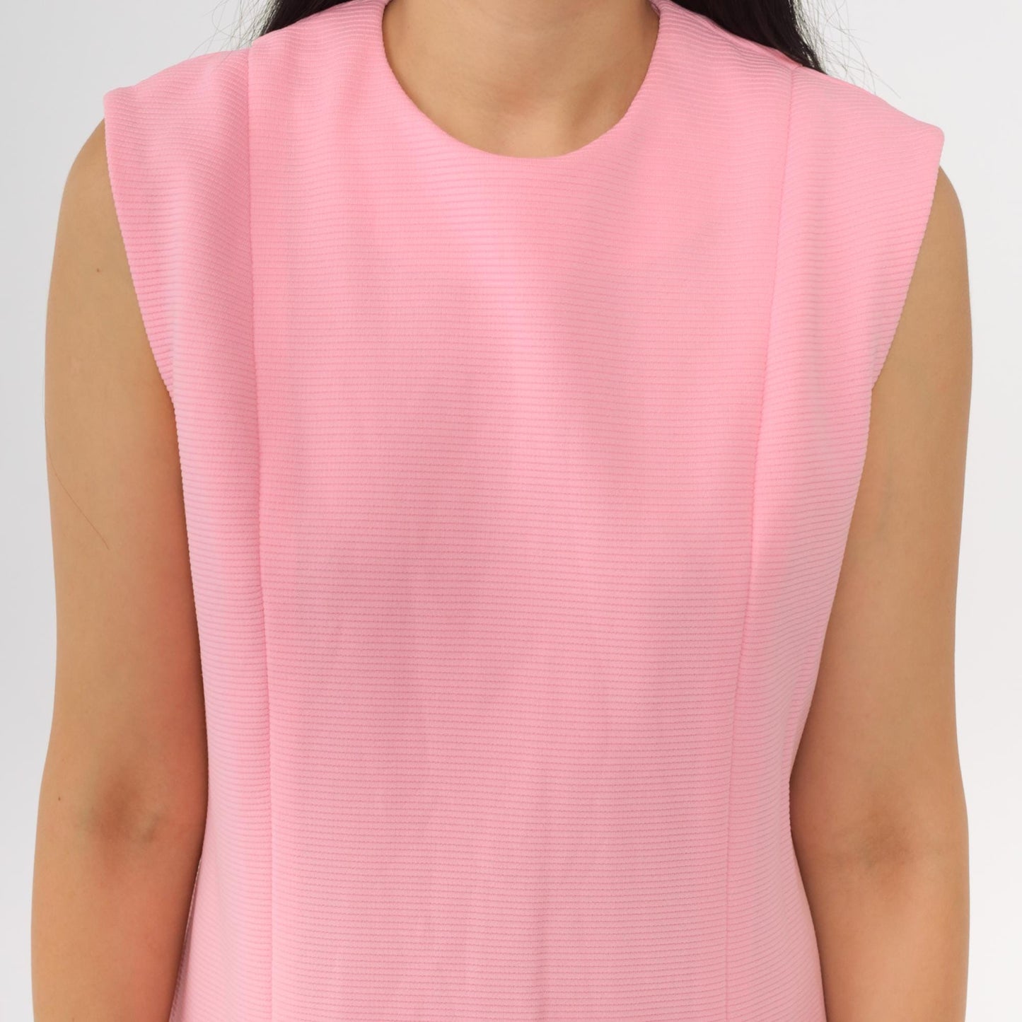 60s Pink Mod A-Line Mini Dress Sleeveless Shift Small