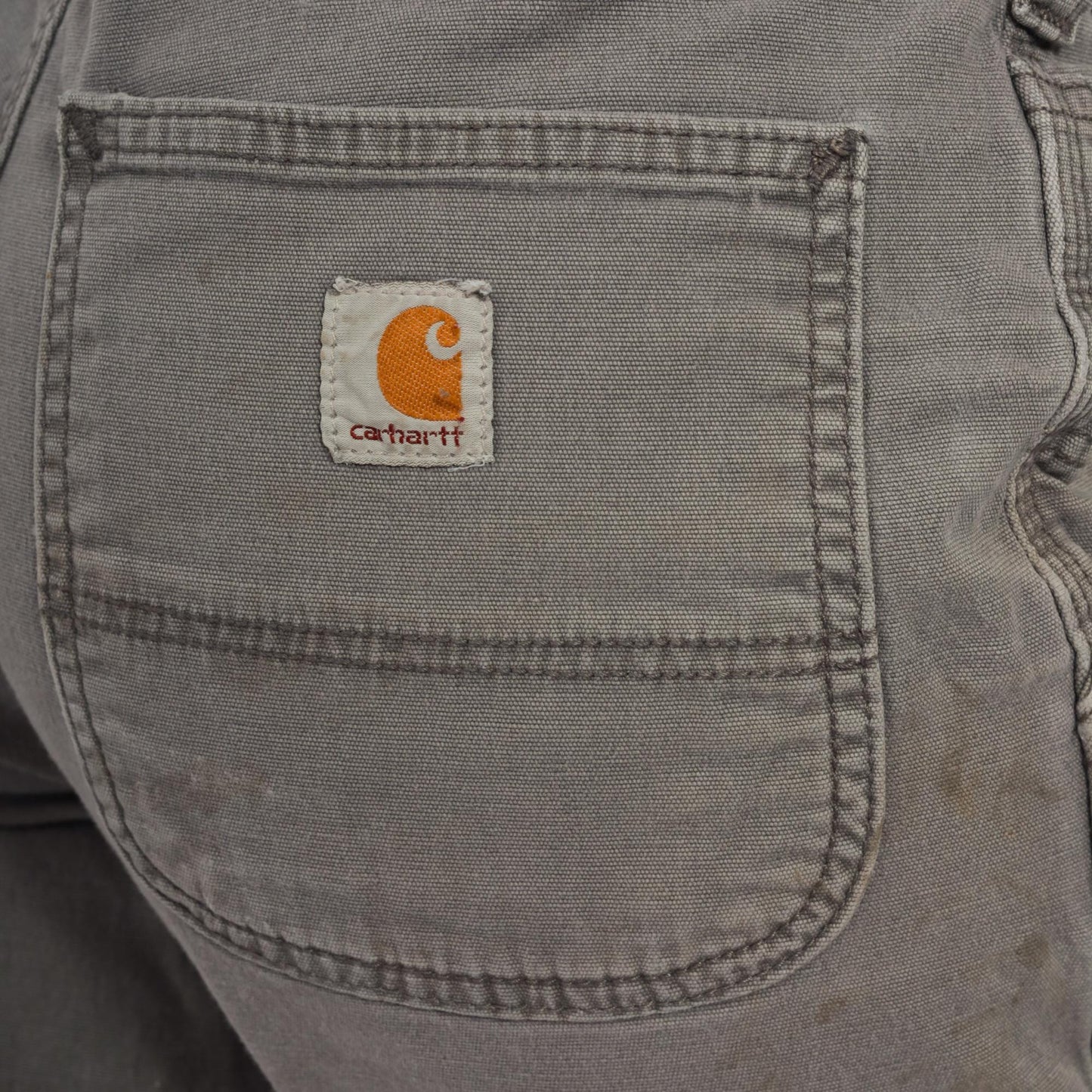 Y2K Carhartt Grey Utility Pants Straight Leg Distressed Men's 32x32