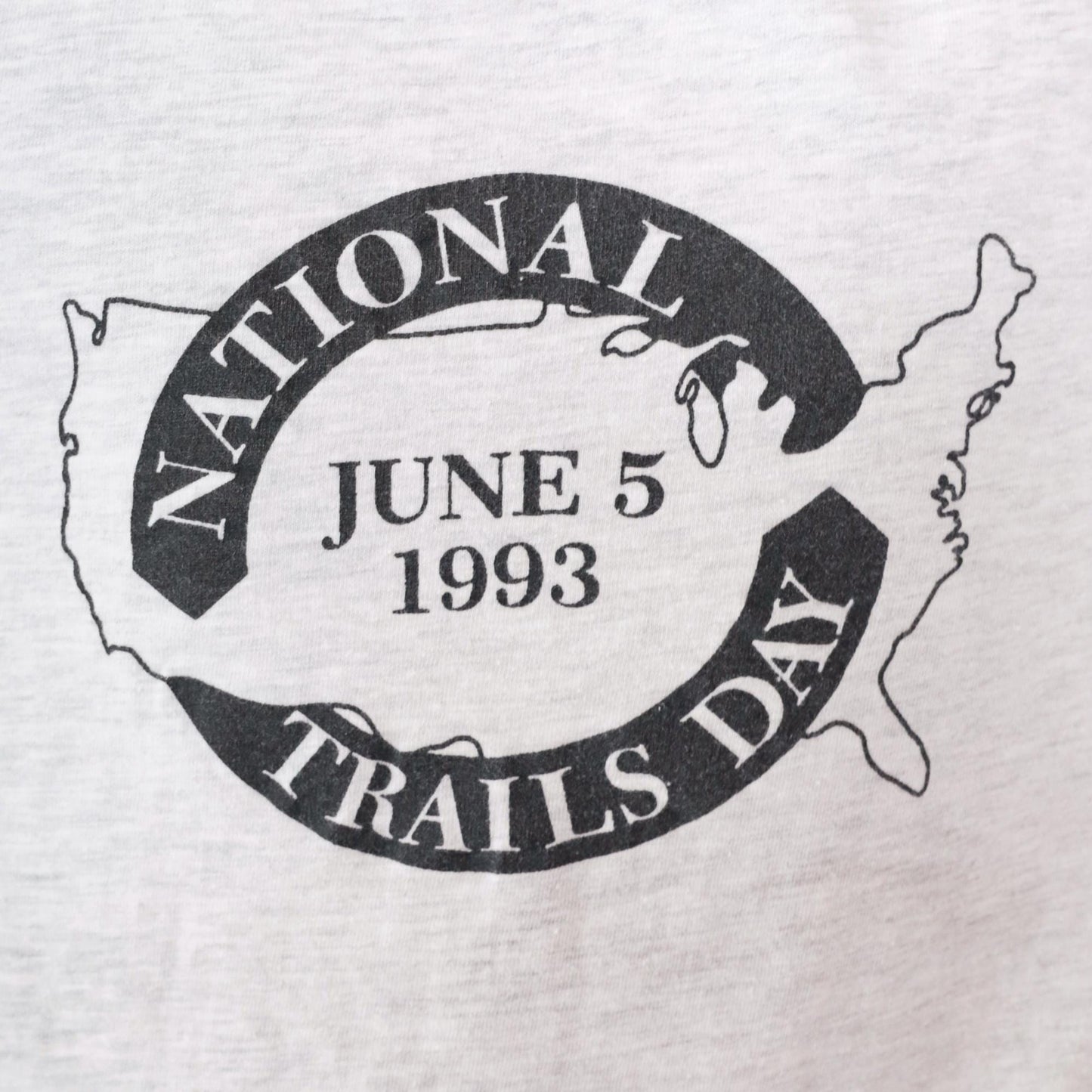 90s Pacific Crest Trail National Trails Day 1993 Graphic T-Shirt Grey Cotton Large L
