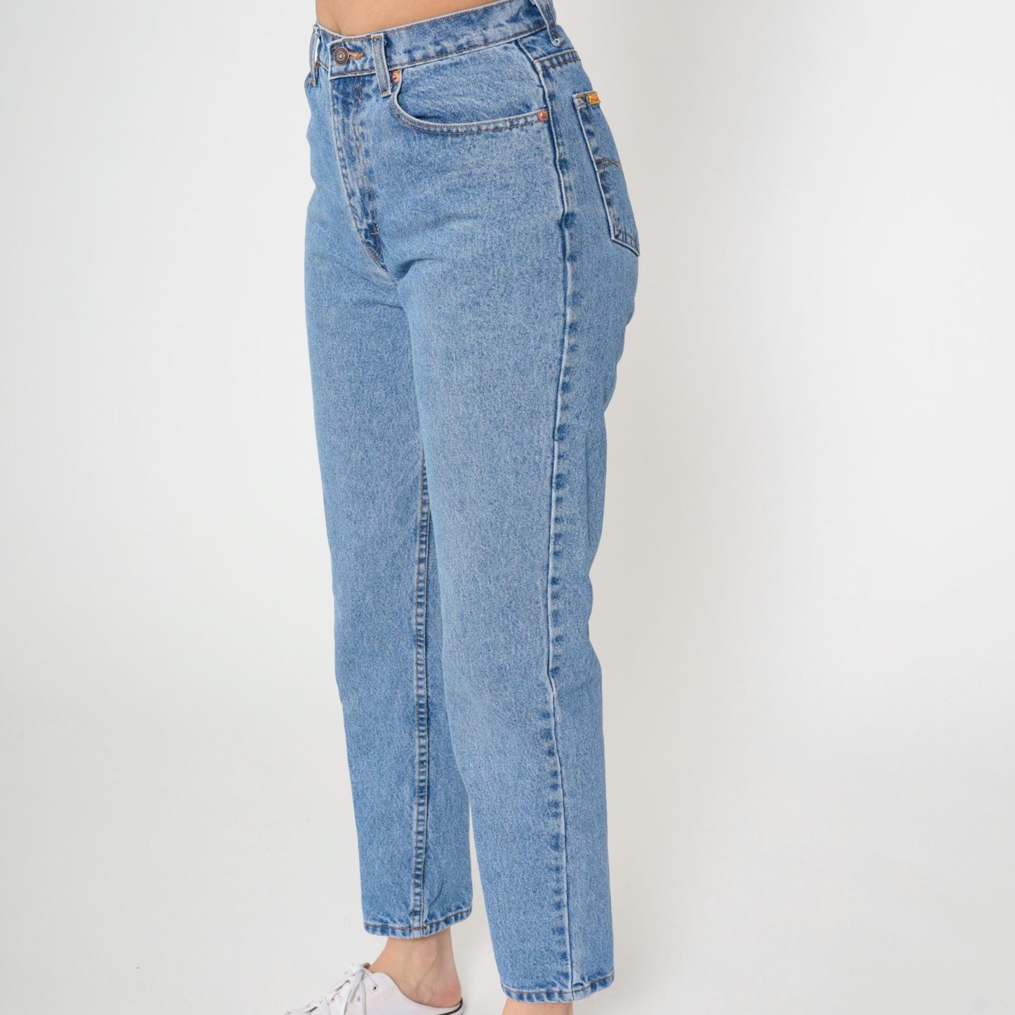 90s Jordache High-Waisted Tapered Jeans Blue Denim Small