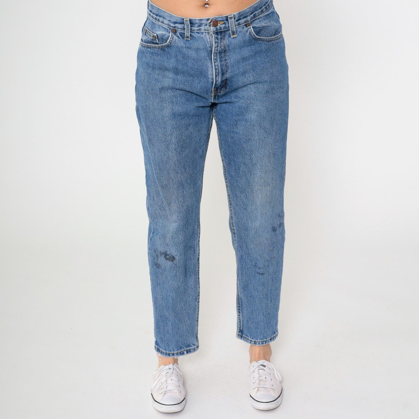90s Faded Glory High-Rise Straight Leg Jeans Blue Denim 32x30