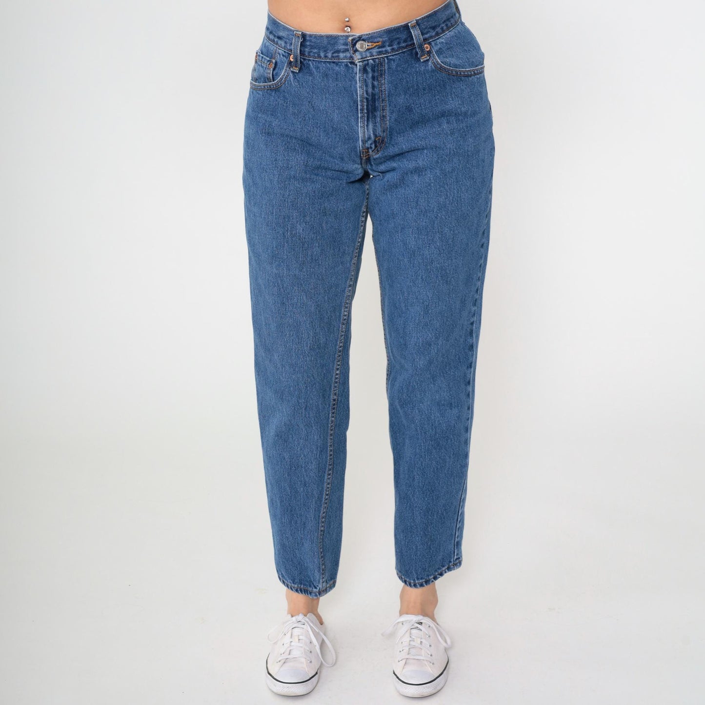 Y2K Levi's 550 Straight Leg High Rise Jeans Blue Denim Medium