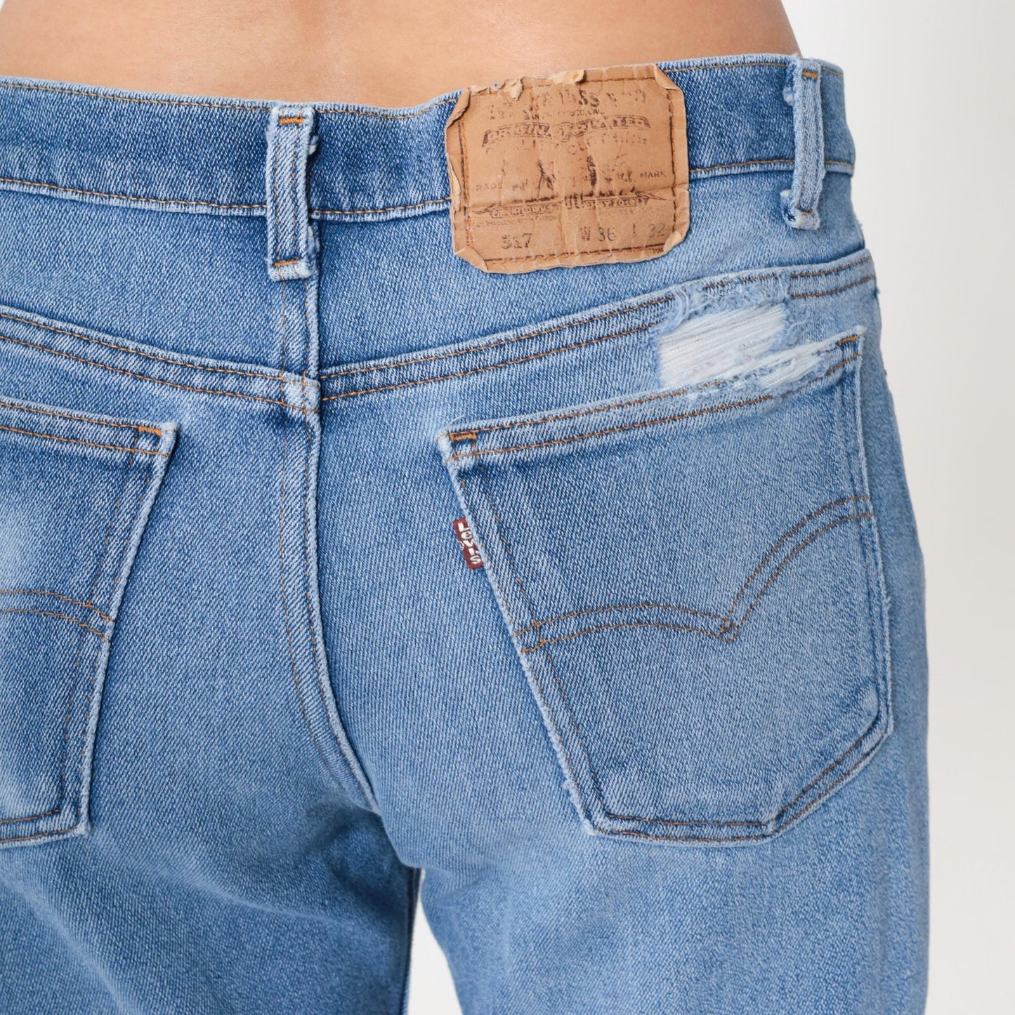 90s Levi's 517 Bootcut Jeans Blue Denim High Rise Men's 36x32