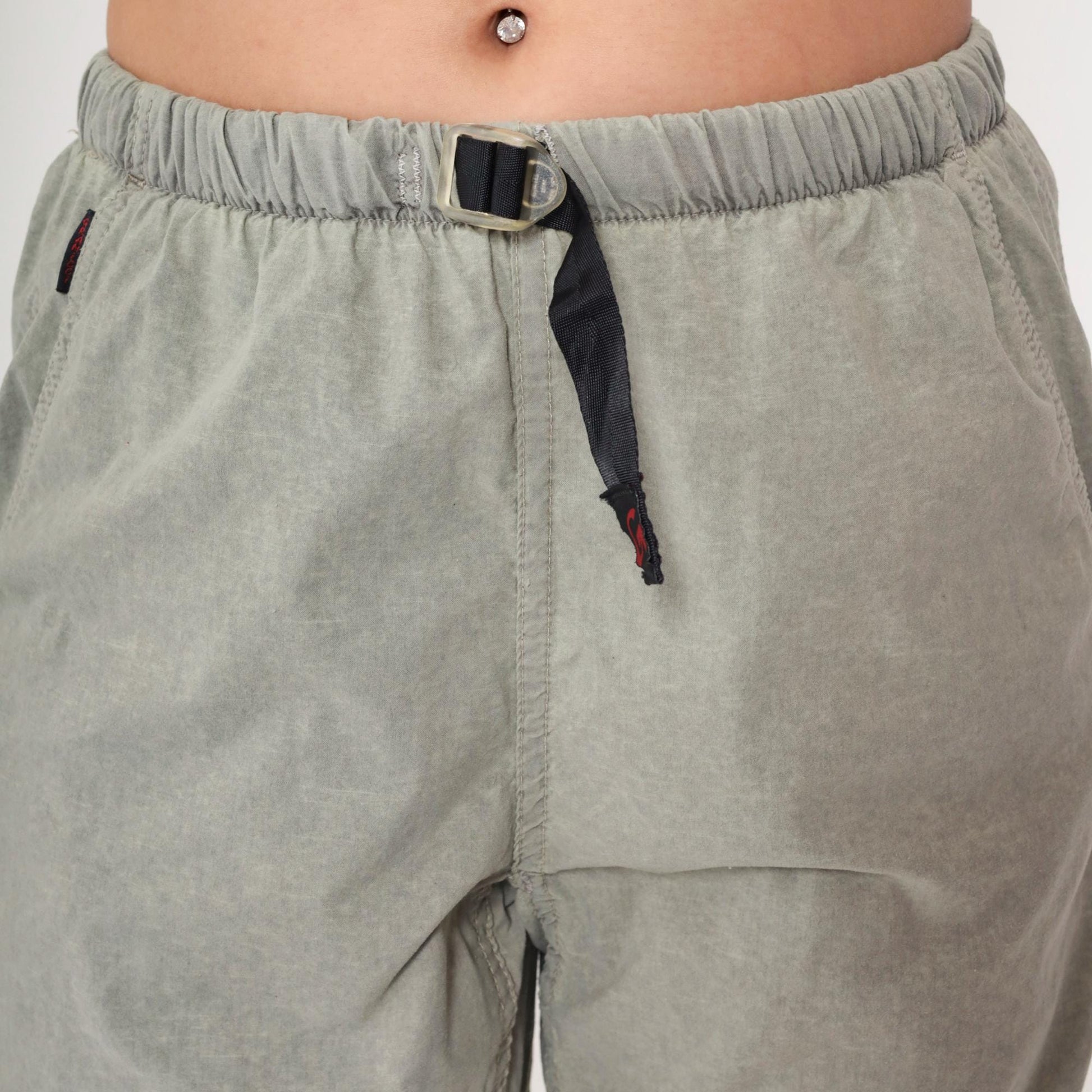 90s Gramicci Stone Grey Nylon Pants Adjustable Waist Small
