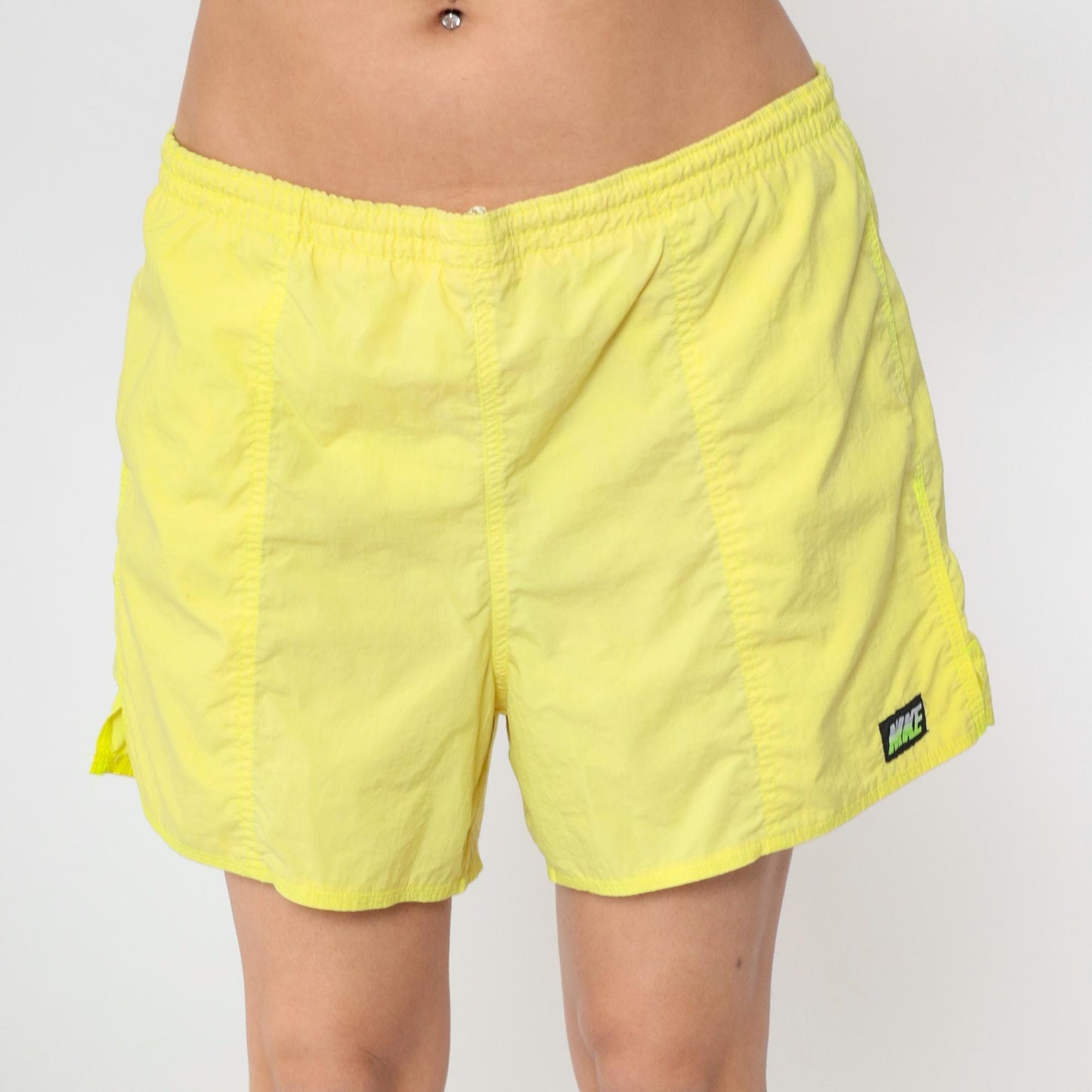 90s Nike Neon Yellow Swim Shorts Men's Large L
