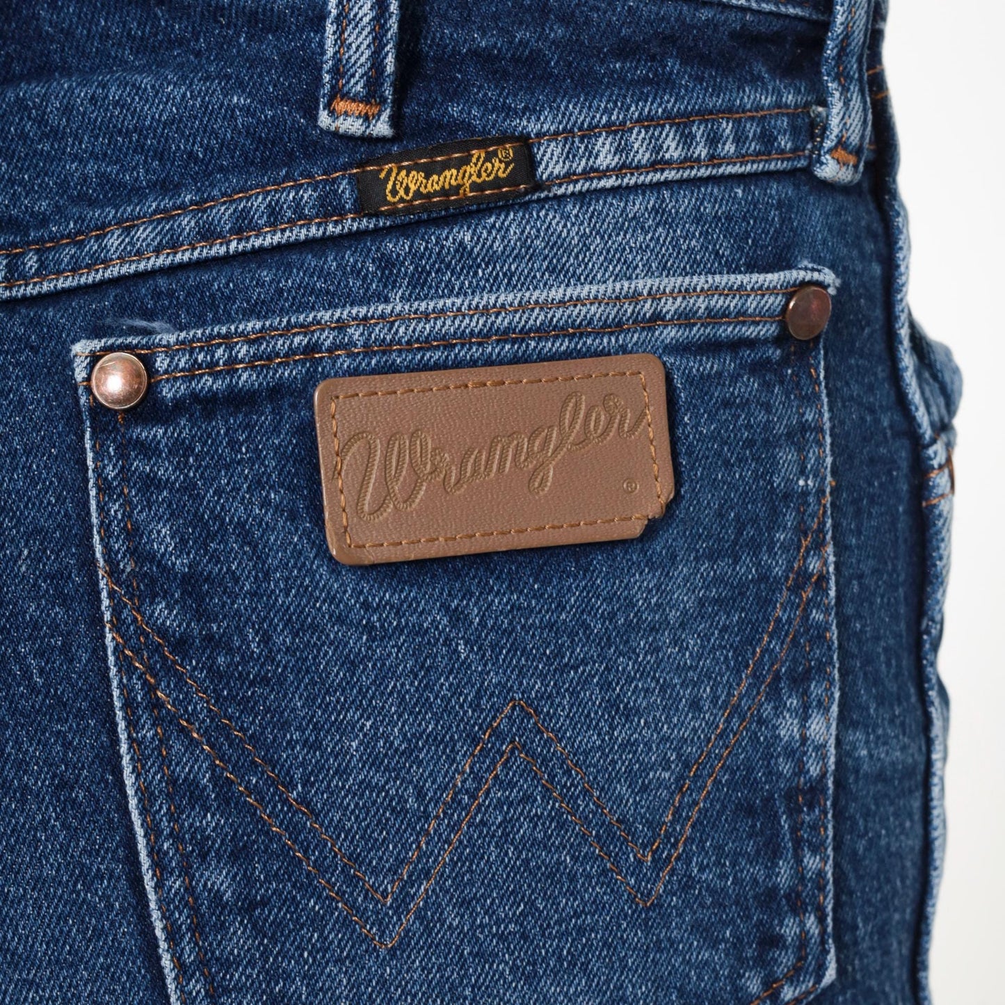 90s Wrangler Bootcut Jeans High Rise Faded Blue Denim 33x29 Men's Medium