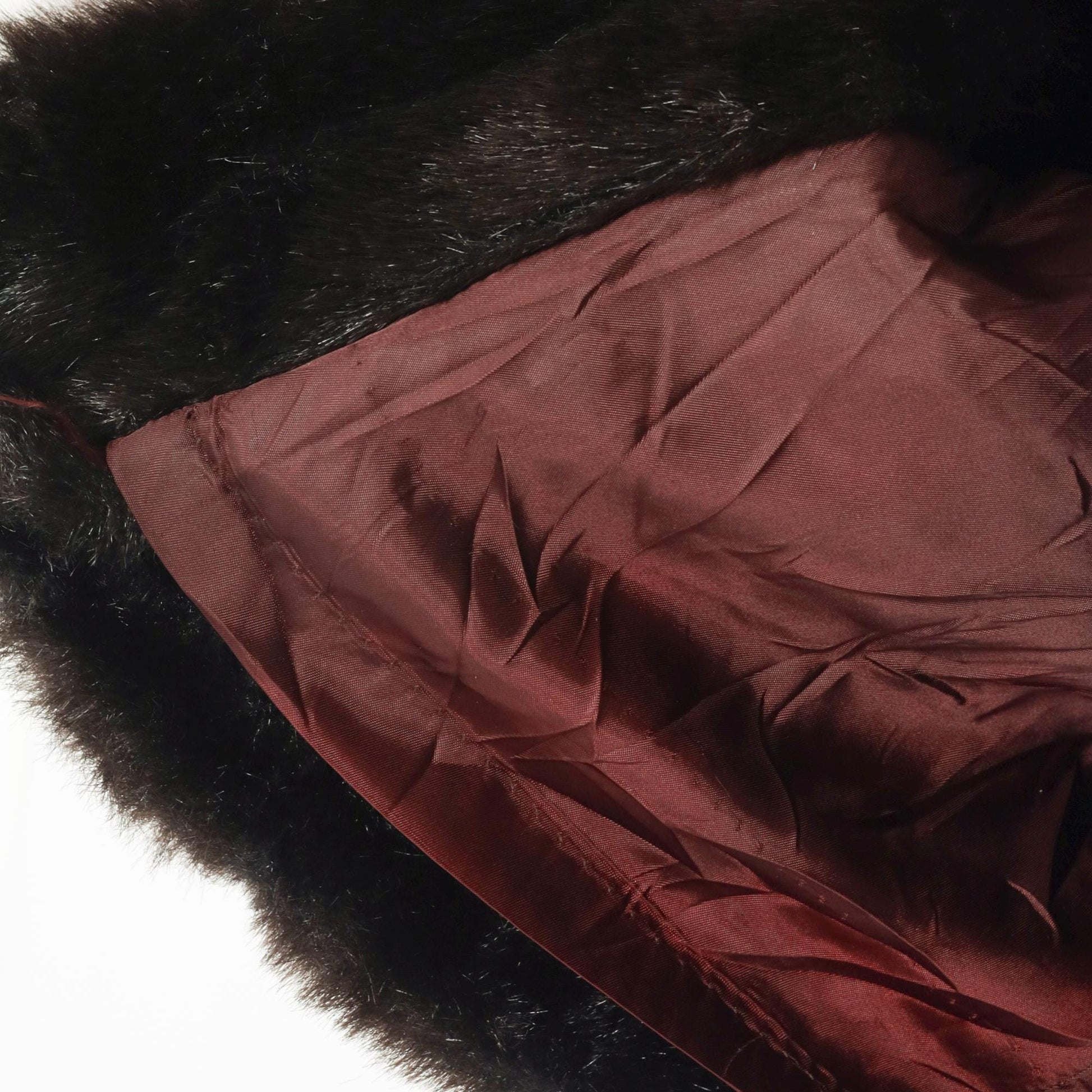 70s Dark Brown Faux Fur Coat Single Button Vintage Seventies Large L