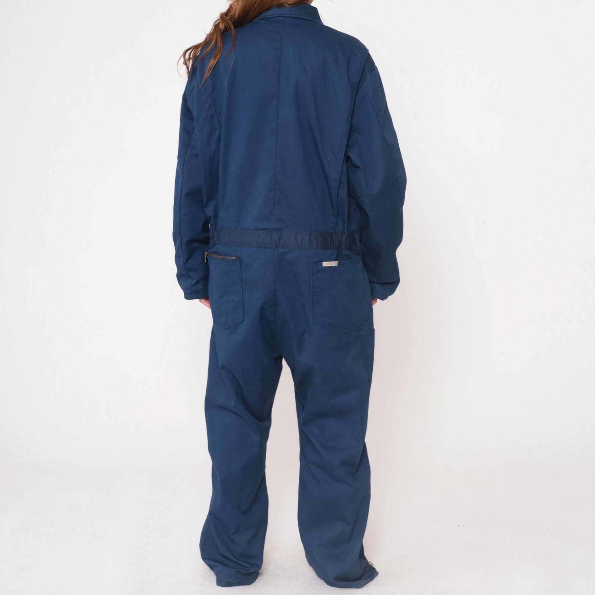 80s Walls Blizzard Pruf Navy Coveralls Insulated Workwear Jumpsuit Large L