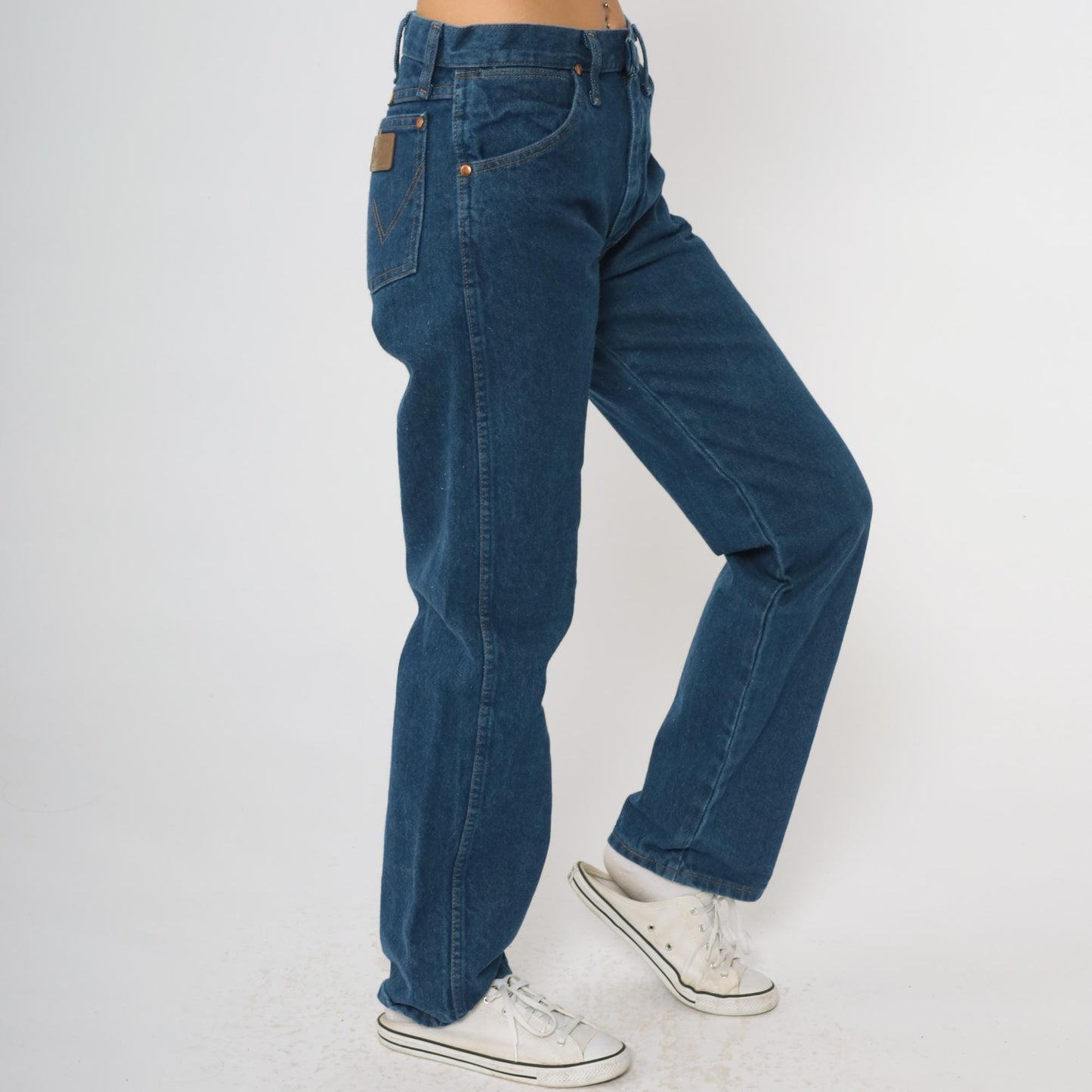 90s Wrangler Jeans 28x32 High Rise Straight Leg Blue Denim Small