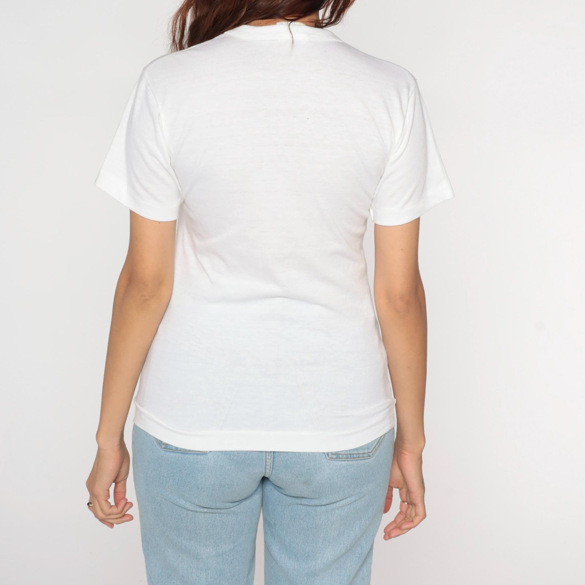 80s Cancun Mexico Tropical Coconut Graphic T-Shirt White Single Stitch XS