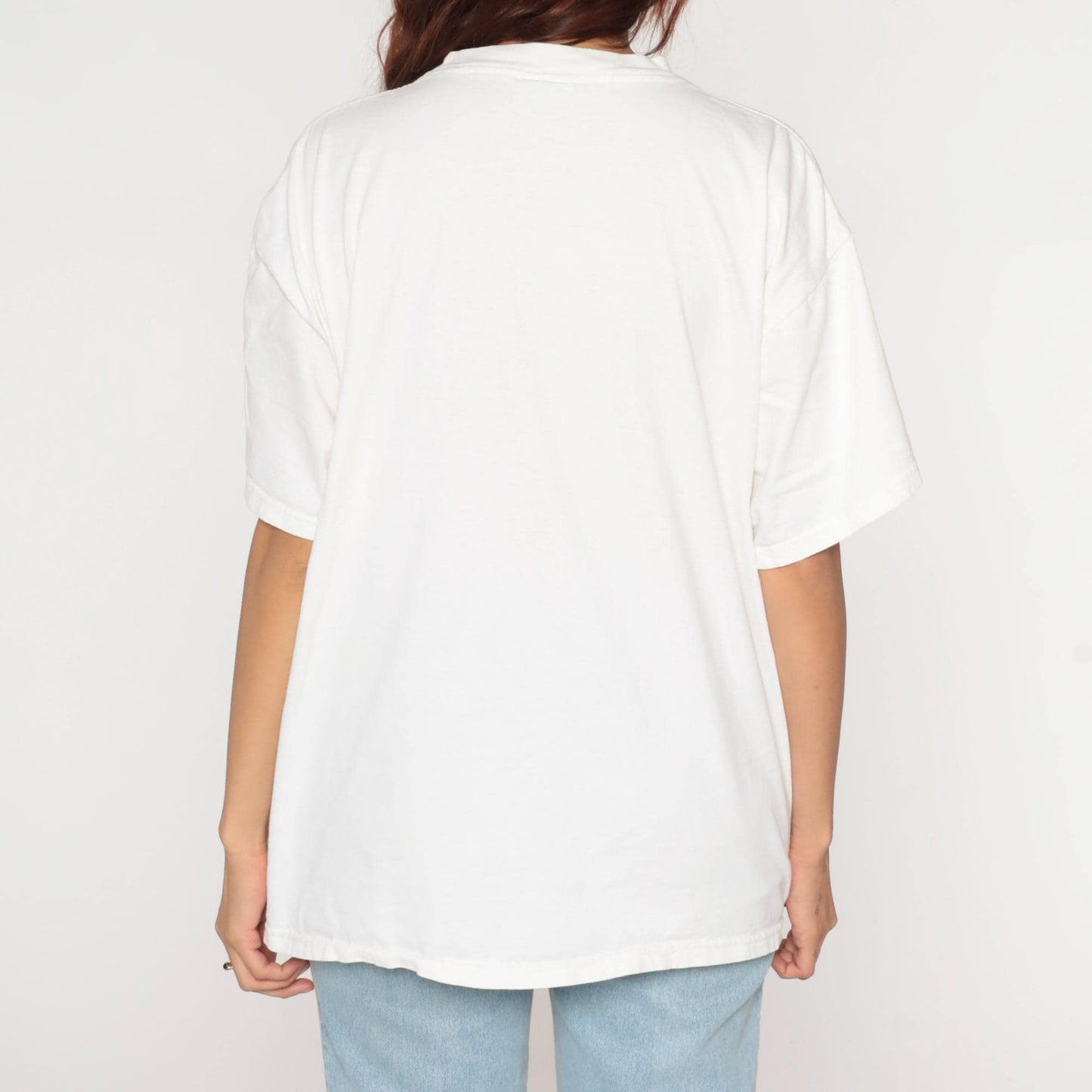 90s Yellowstone National Park Old Faithful Graphic T-Shirt White Cotton Extra Large