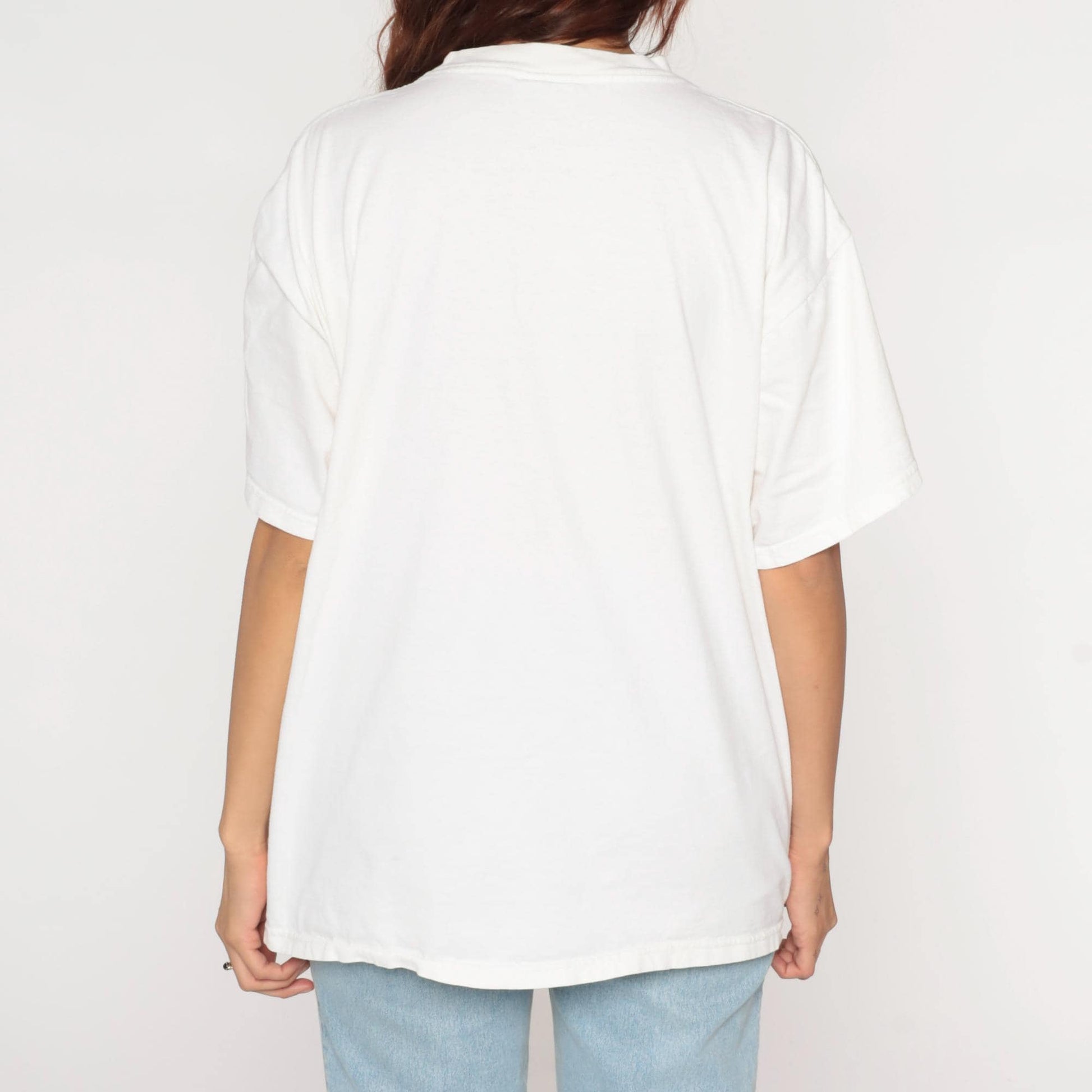 90s Yellowstone National Park Old Faithful Graphic T-Shirt White Cotton Extra Large