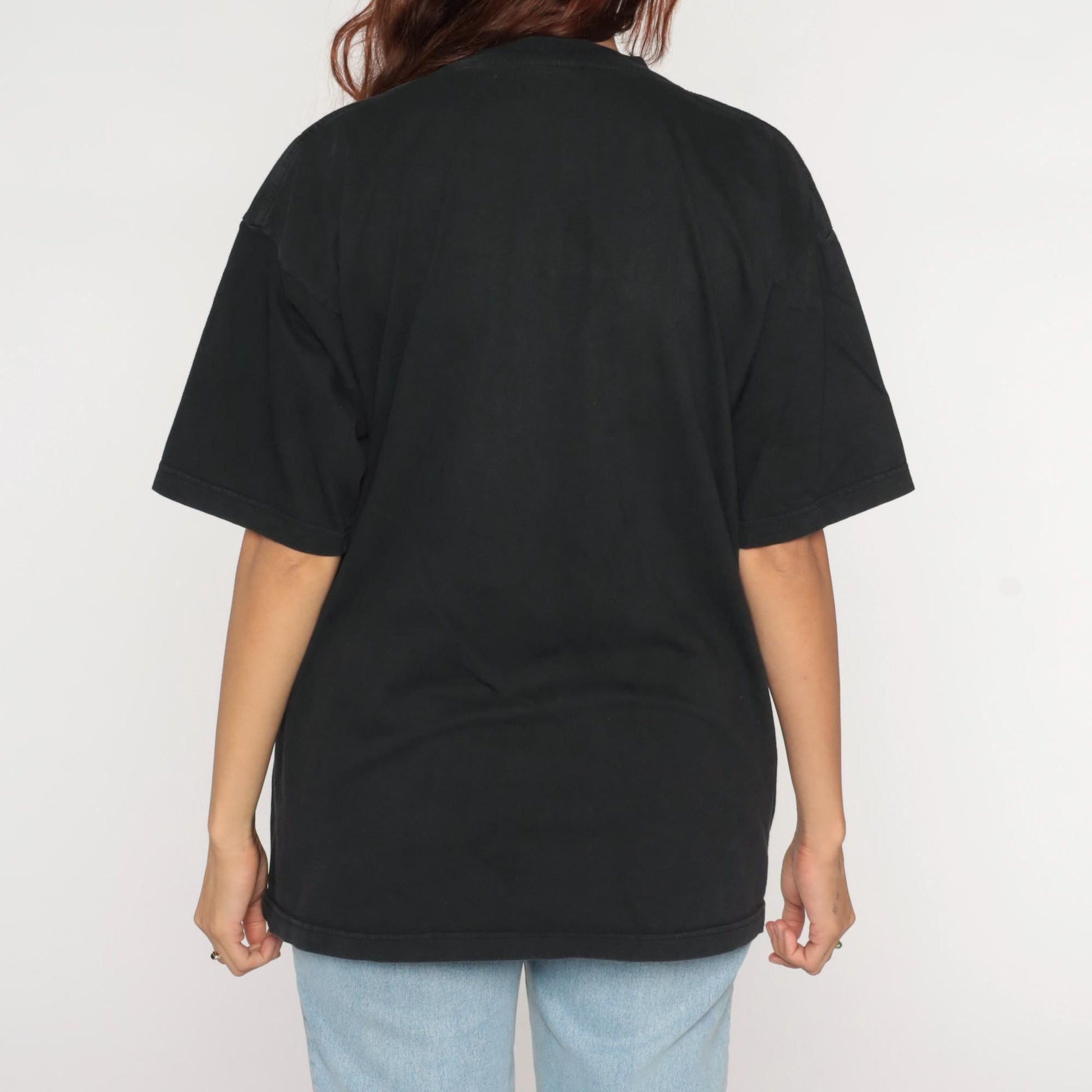 90s Colorado Mountain Graphic T-Shirt Black Cotton Crewneck Extra Large