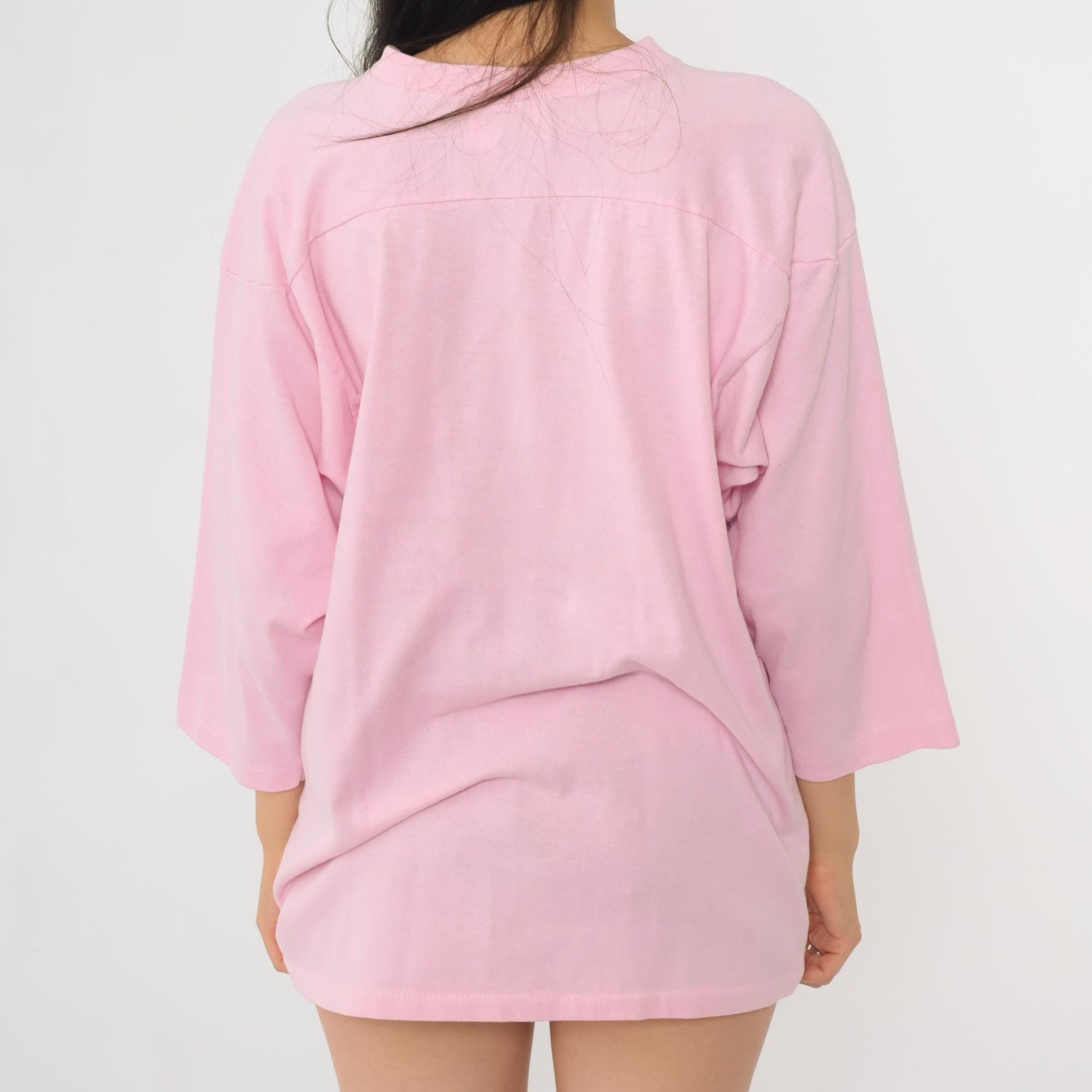 90s Miller Pink Cockatoo Bird V-Neck Shirt Three Quarter Sleeve Large L