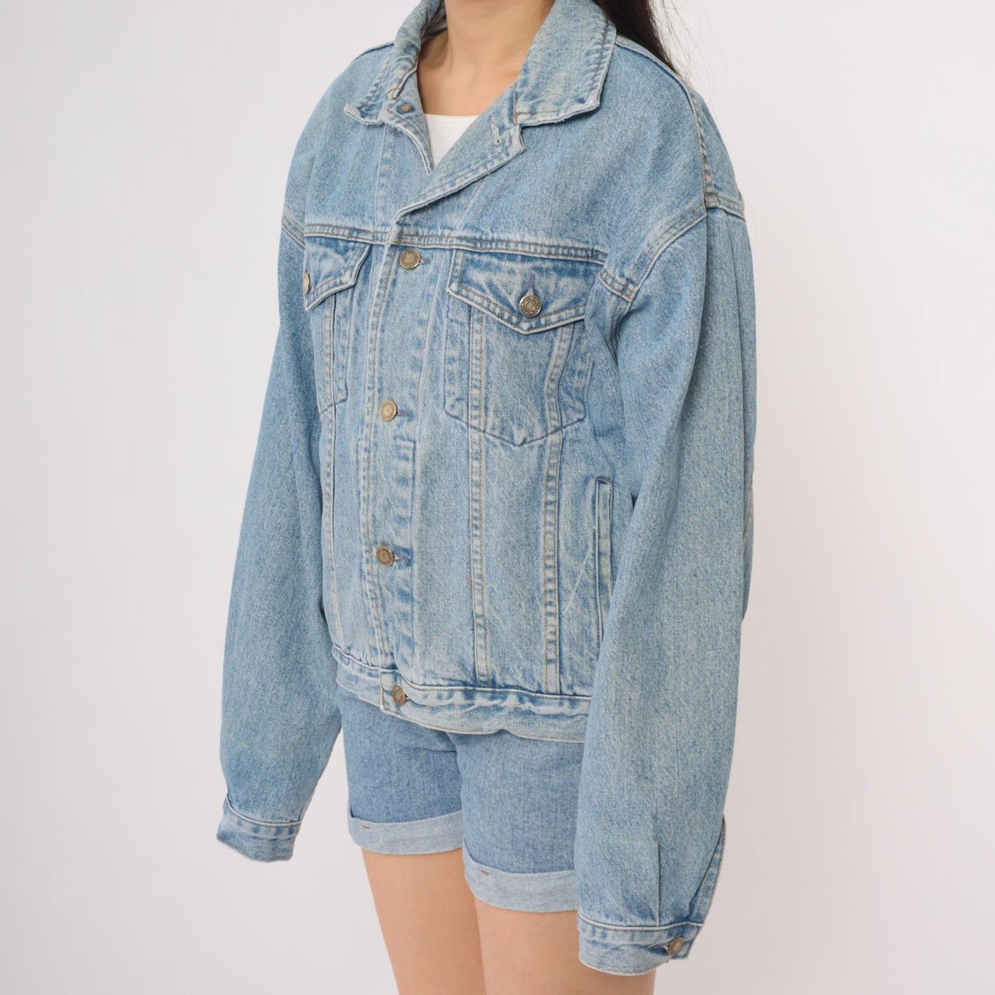 90s GAP Stonewashed Denim Jacket Blue Button-Up Large L