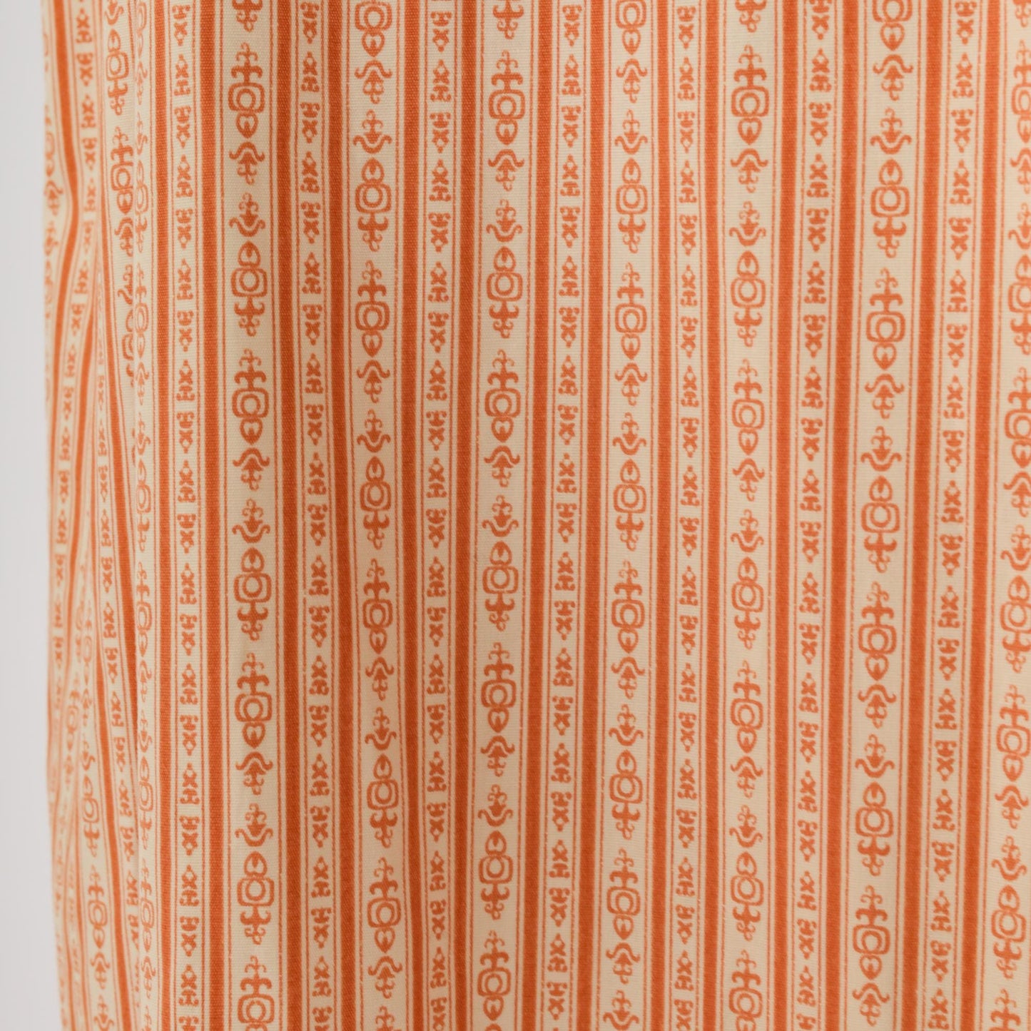70s Prairie Maxi Dress Lace-Up Corset Bodice Puff Sleeve Orange Cream Medium M