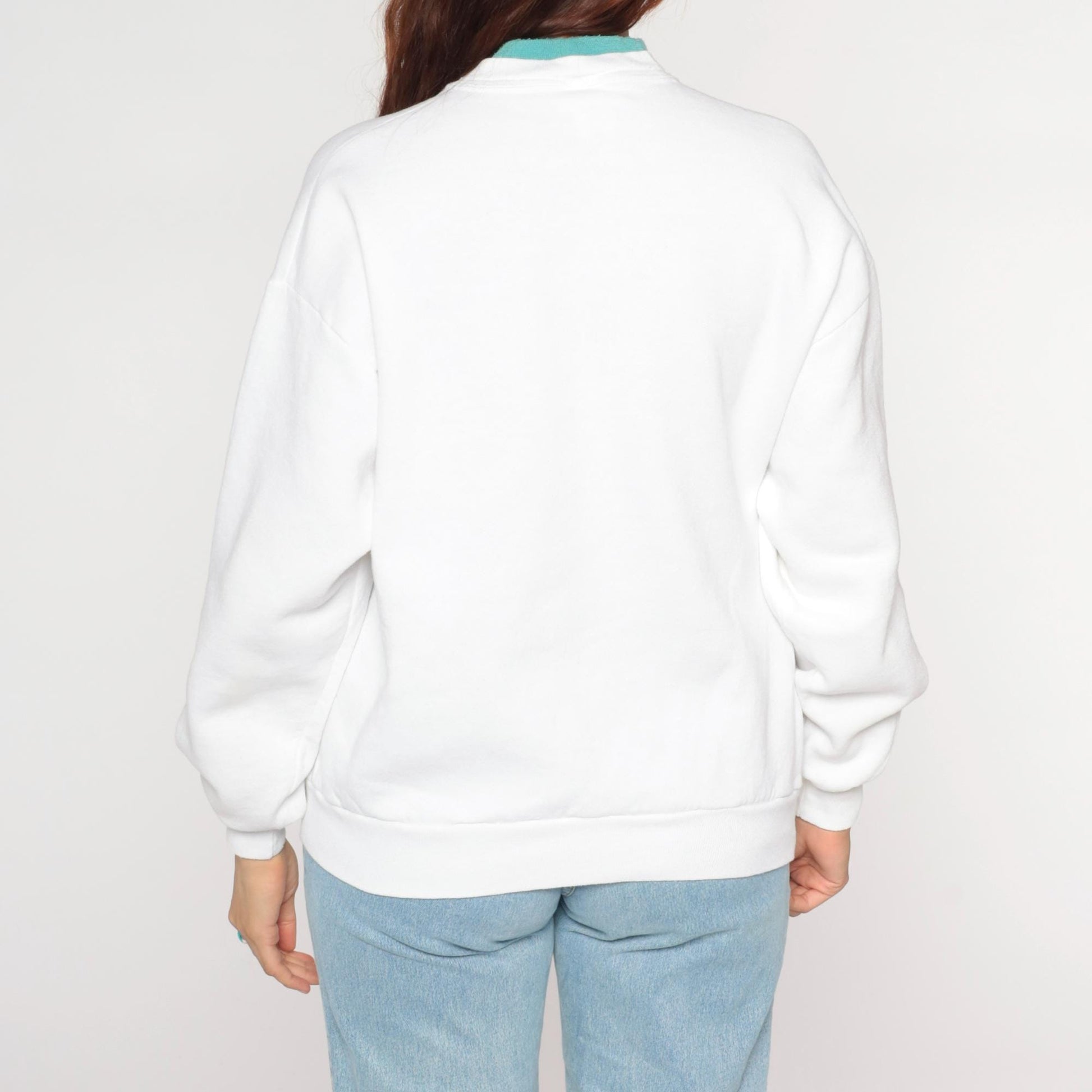 90s Morningsun Grape Vine Sweatshirt White Purple Green Crewneck Large L