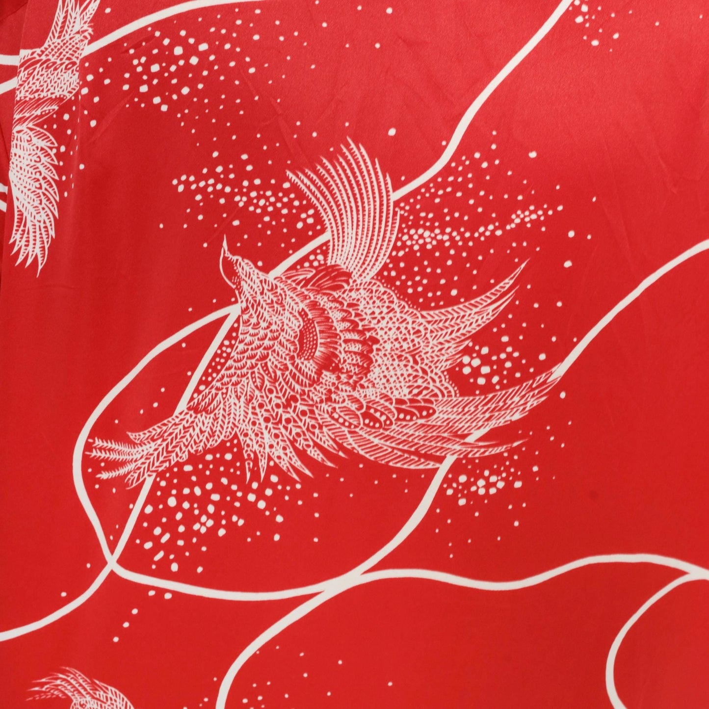 70s Tori Richard Red Koi Fish Hawaiian Shirt Button Front Large L