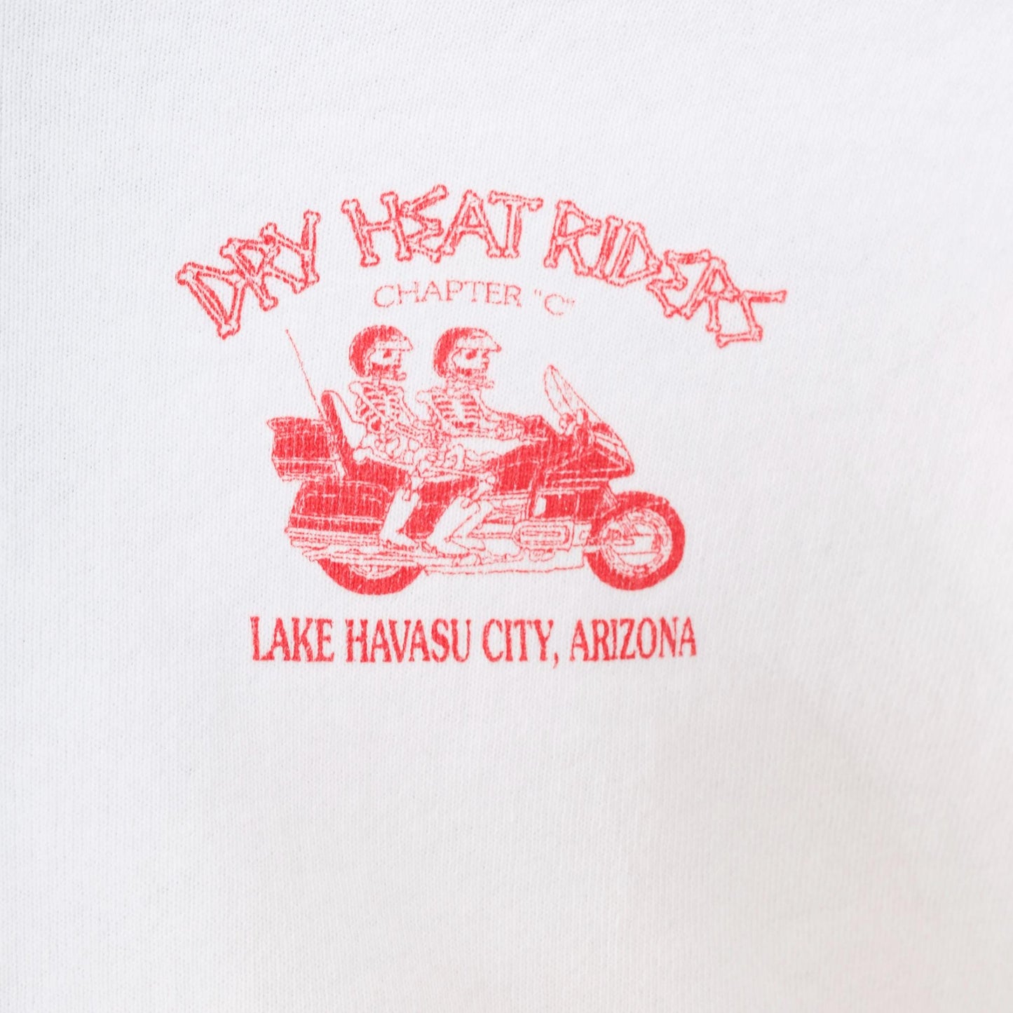 90s Arizona Dry Heat Riders Motorcycle Long Sleeve Graphic Tee White Large L