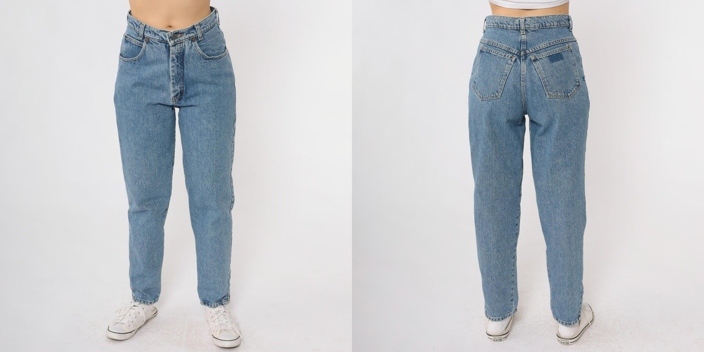 90s Palmetto's Dungarees Mom Jeans Light Blue High Waisted Small S