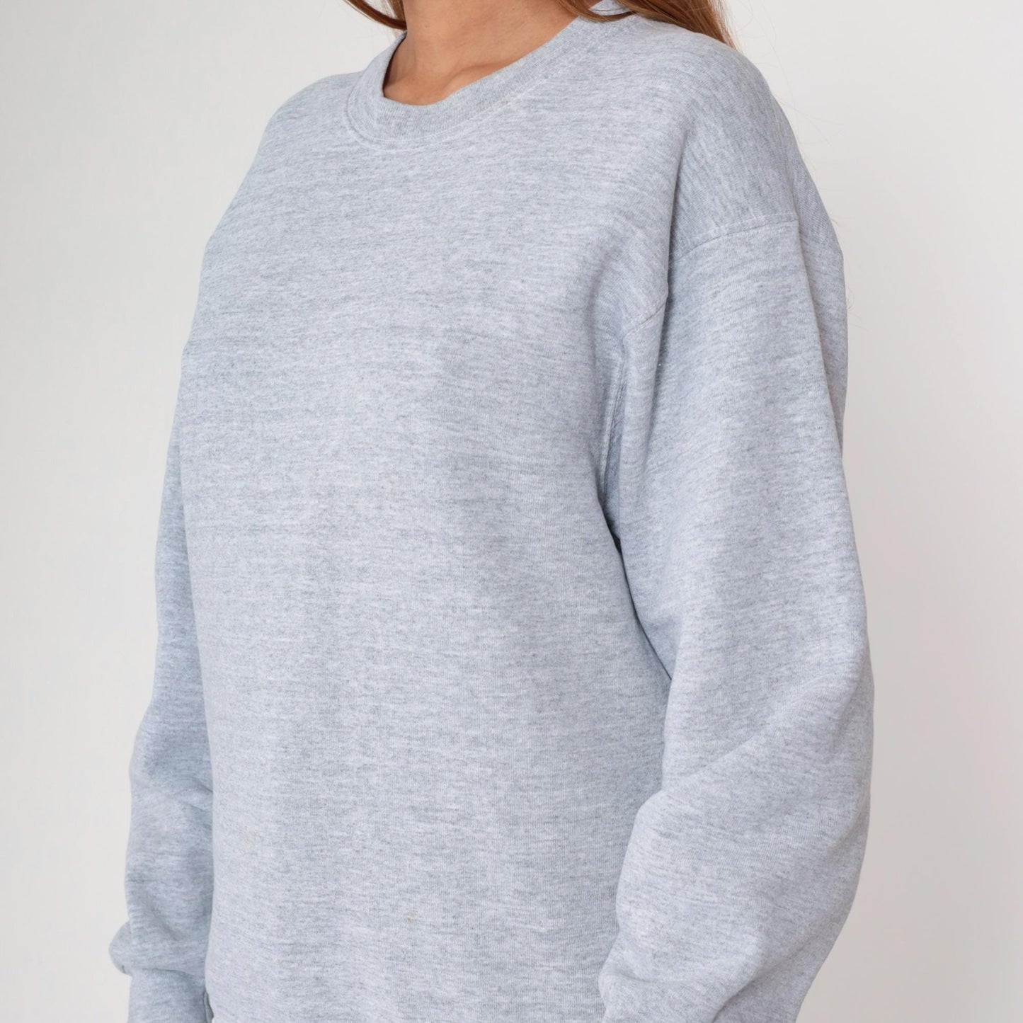 80s BVD Heather Grey Raglan Sweatshirt Crewneck Pullover Large L