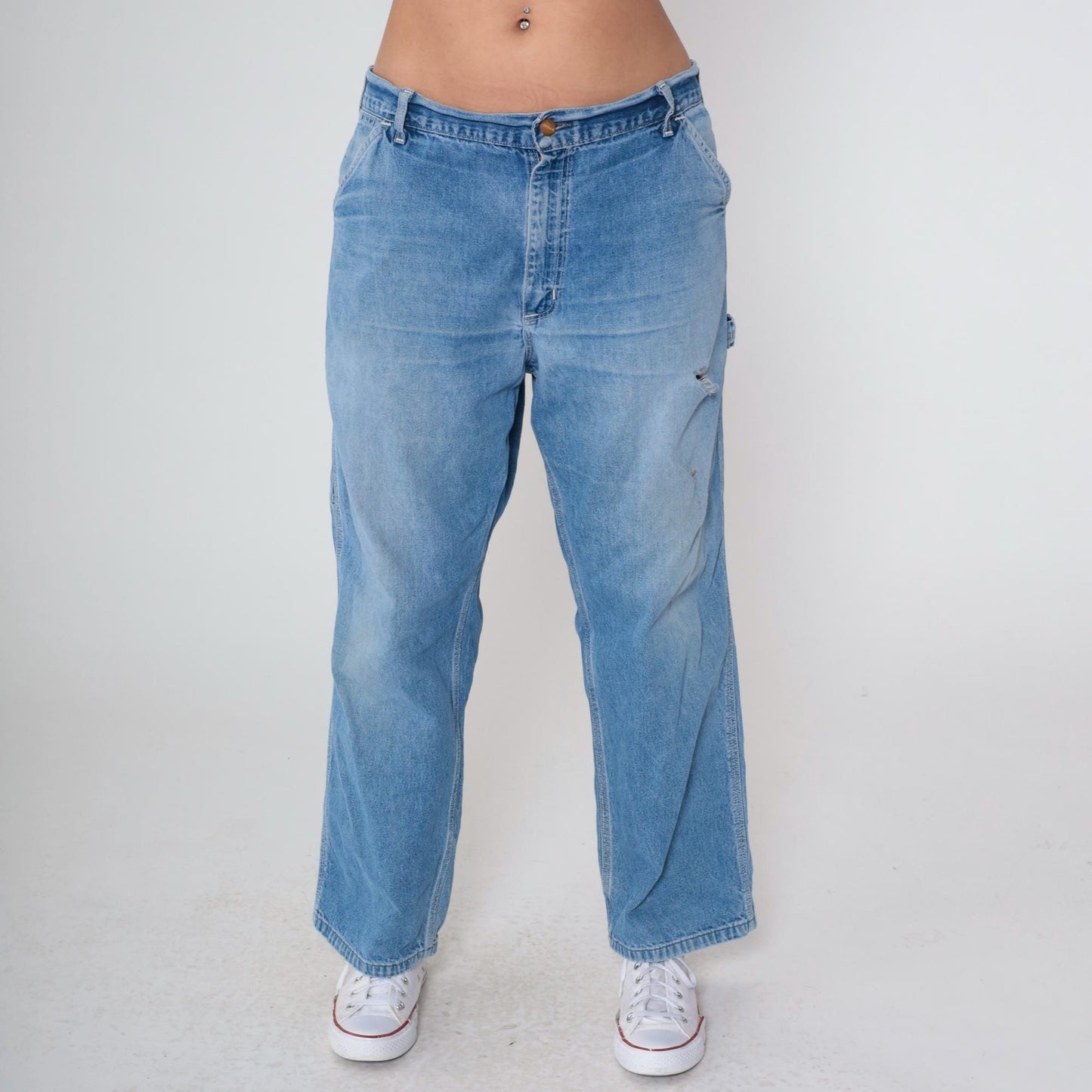 90s Carhartt Relaxed Fit Denim Jeans 38x30 Blue Workwear