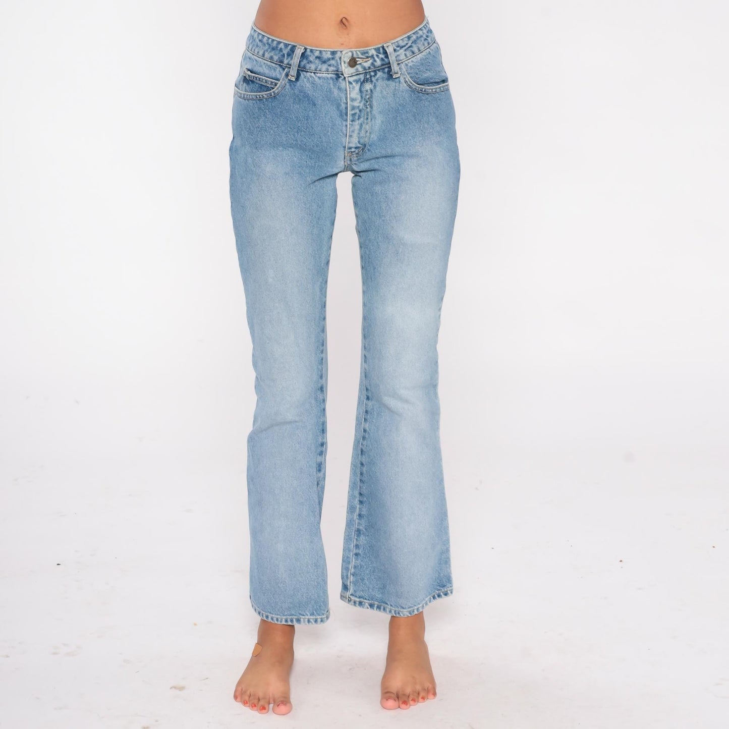 90s Paris Blues Light Wash Straight Leg Jeans Low Rise Small S