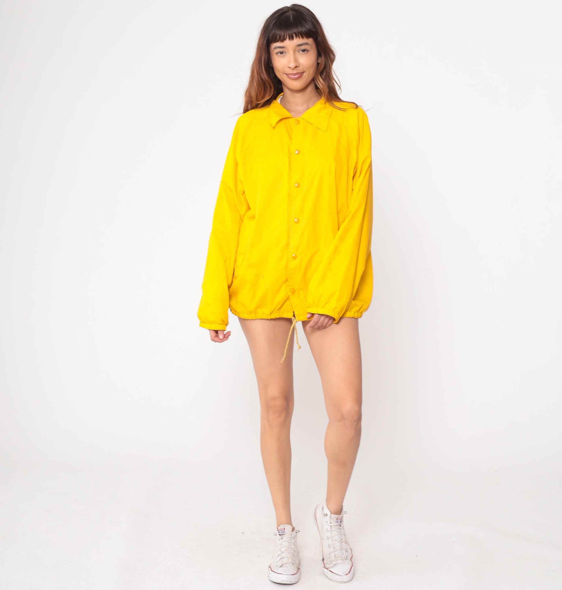 80s Southern Medicine Arizona Windbreaker Yellow Native American Graphic Large