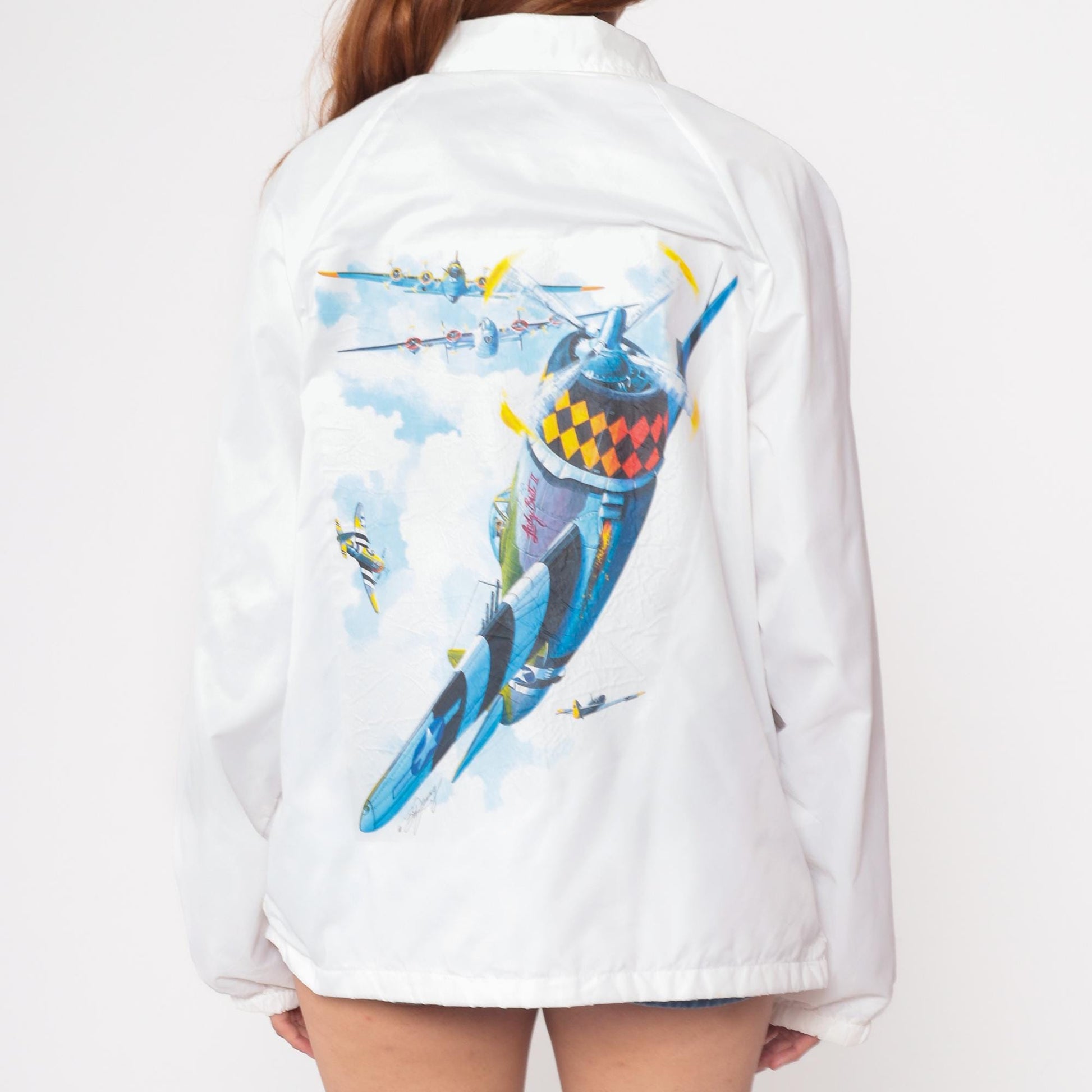 80s WASP Women Airforce Service Pilots Commemorative Windbreaker White Medium