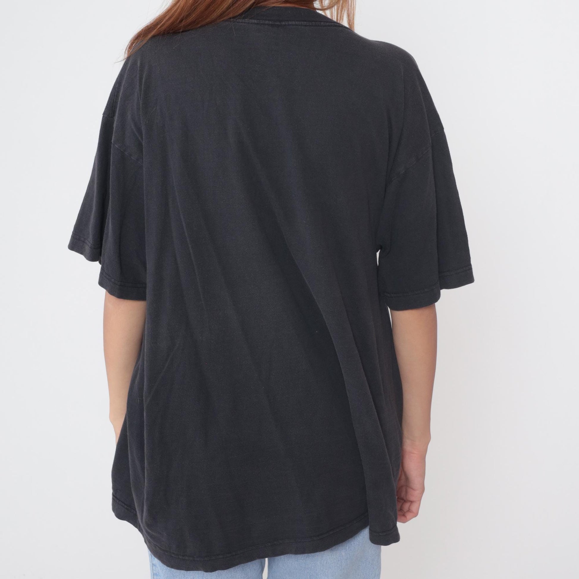 90s London Tourist Graphic Tee Black Union Jack Big Ben Extra Large XL