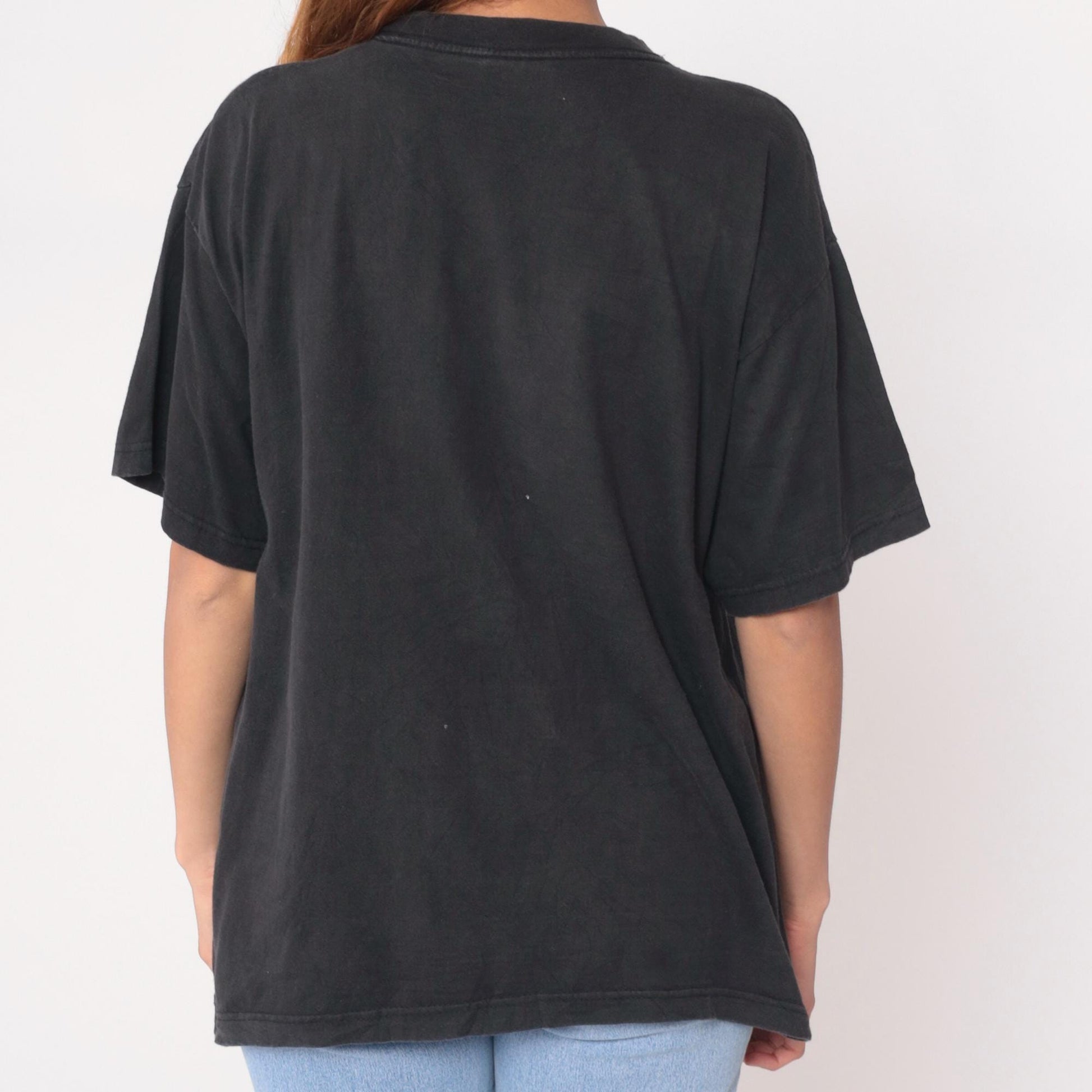Spirit of the Dance 90s Black Cotton Graphic T-Shirt Dancer Crew Neck Large L