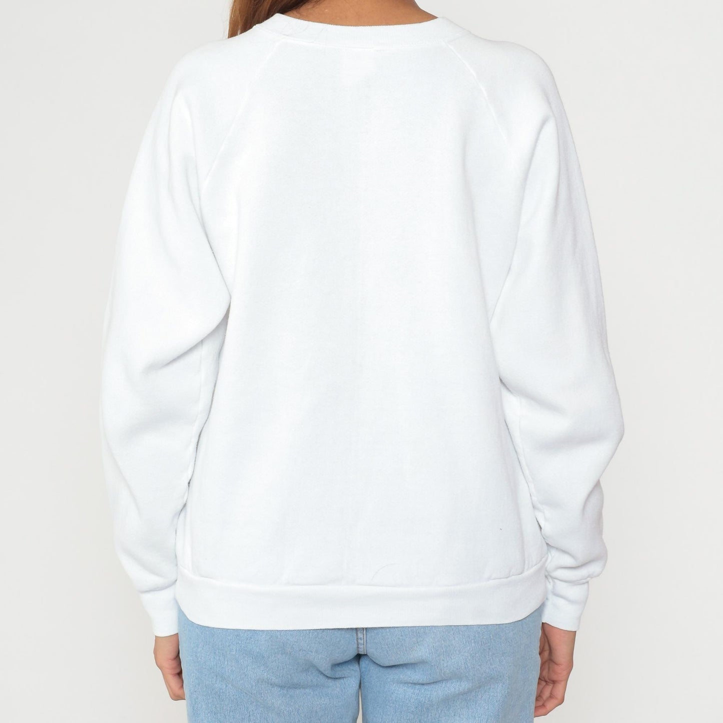 90s New York Sweatshirt Statue of Liberty Graphic White Pink Cotton Large L