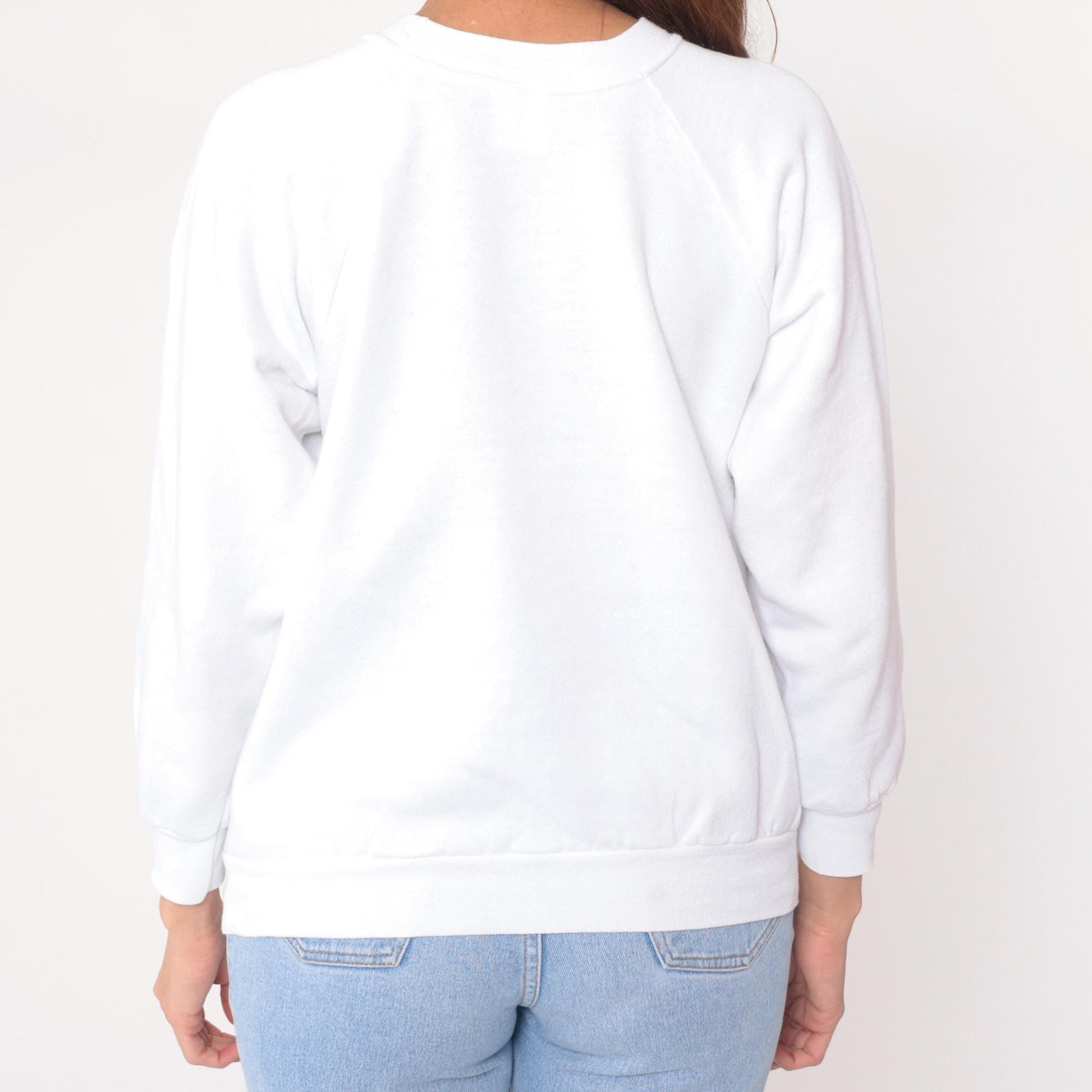 90s Hanes World's Best Grandpa Sweatshirt White Graphic Globe Large L