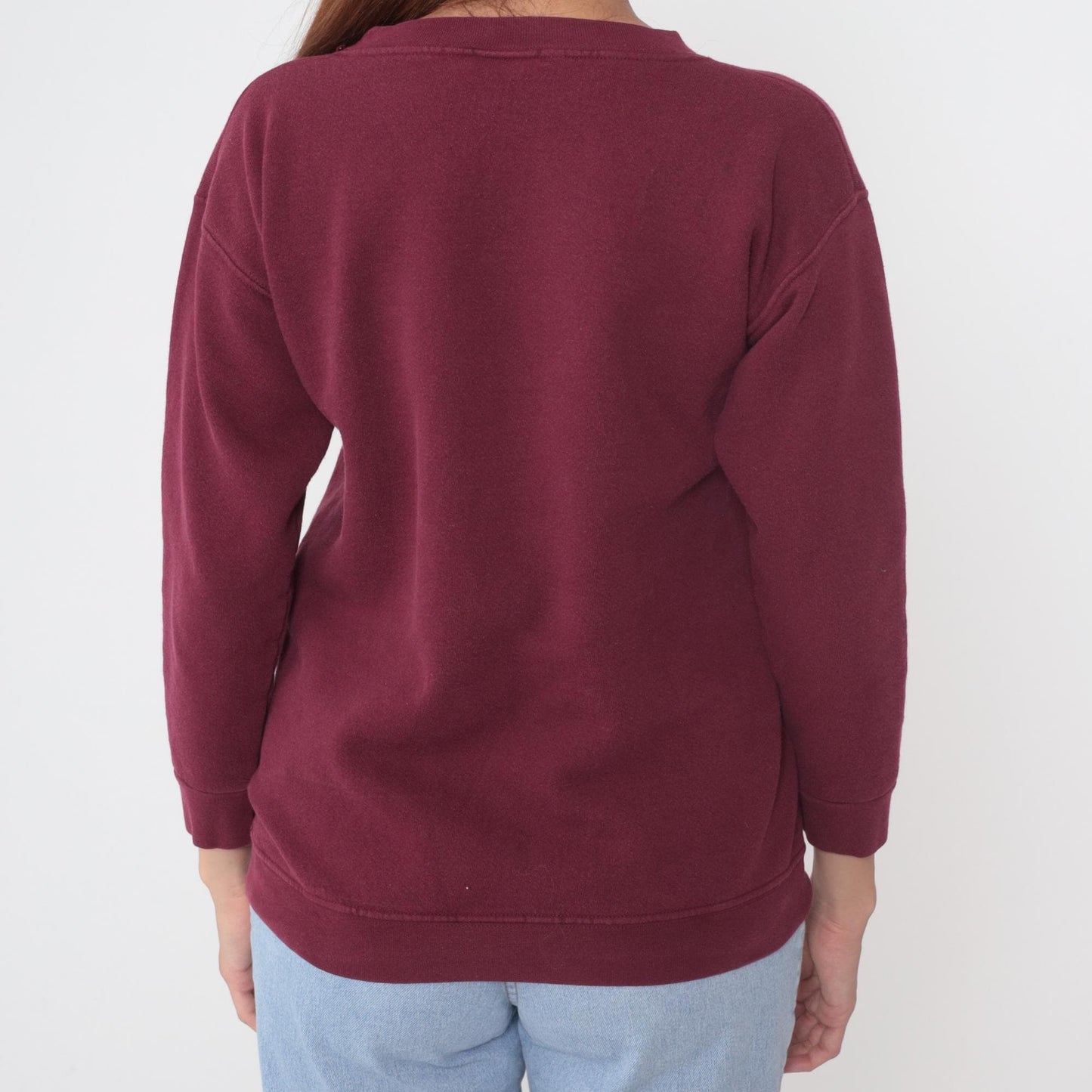 90s Burgundy Alaska Yukon Sweatshirt Trek Over The Top Dawson City Small