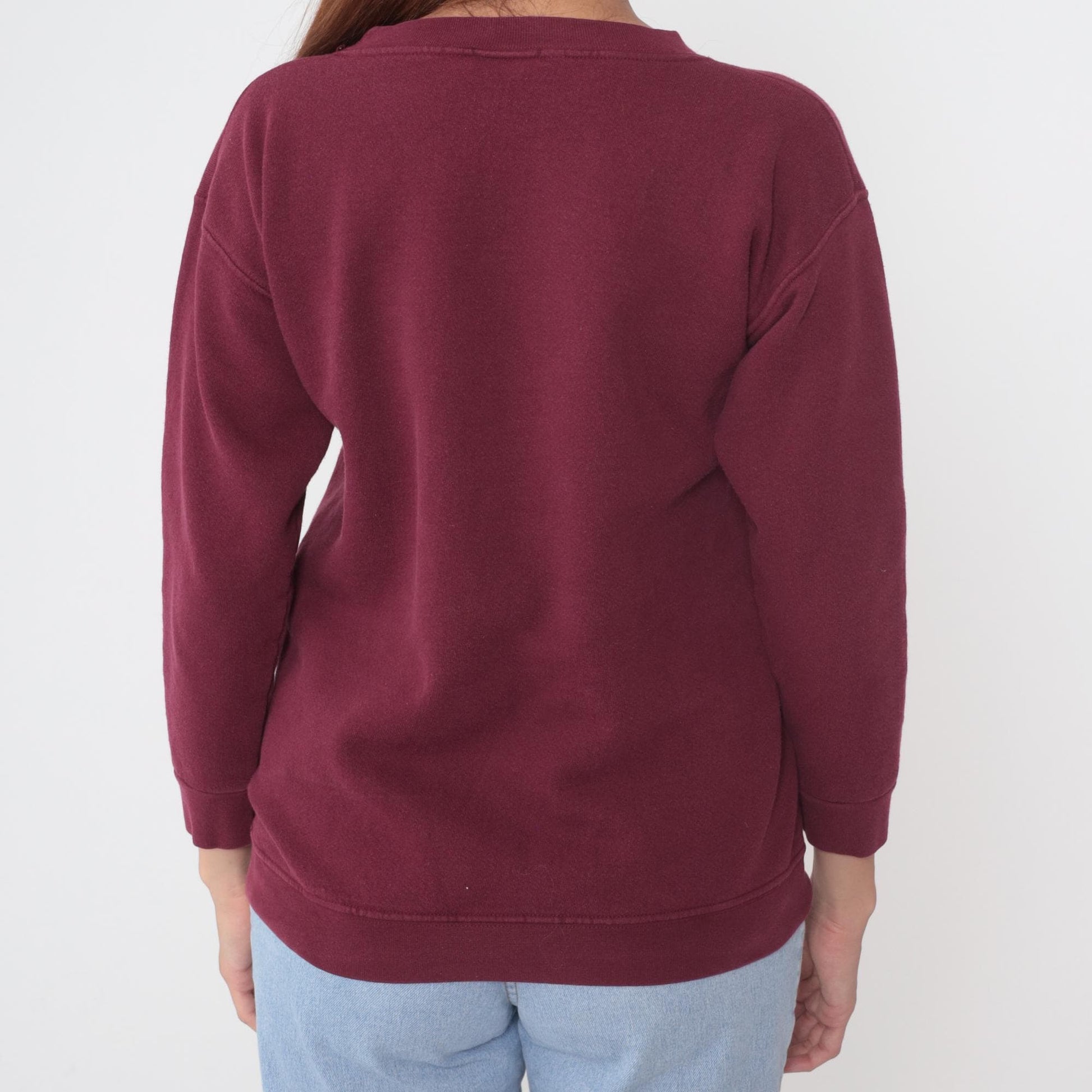 90s Burgundy Alaska Yukon Sweatshirt Trek Over The Top Dawson City Small