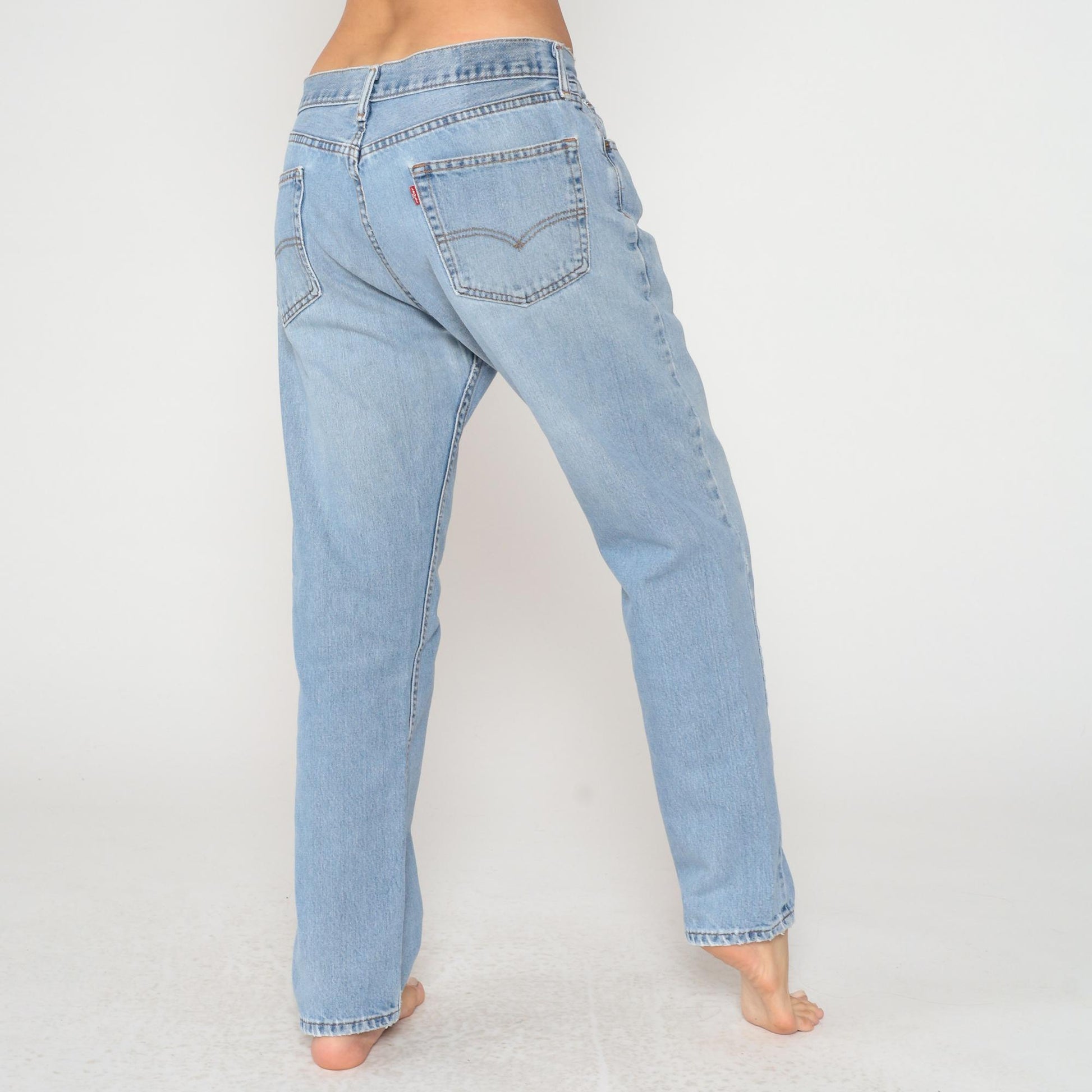 Y2K Levi's Light Blue Straight Leg Button Fly Jeans Men's 36