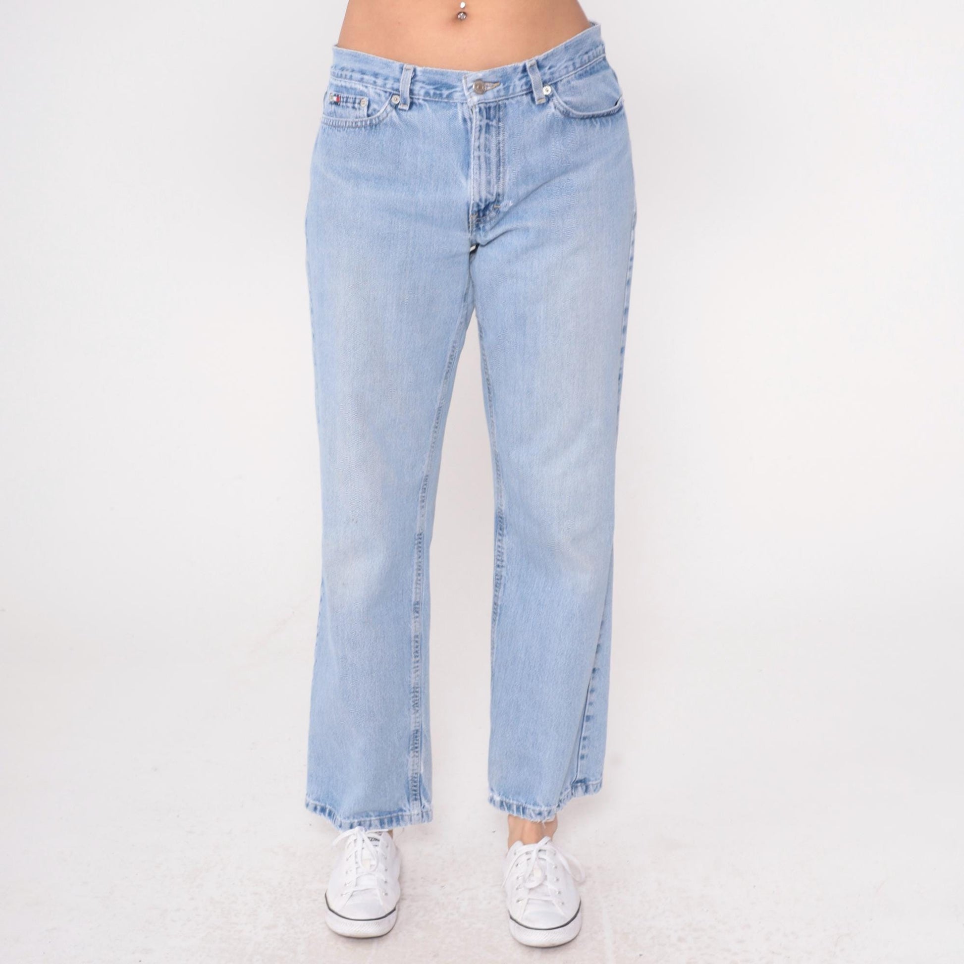 Tommy Hilfiger Y2K Light Wash Straight Leg Jeans Mid Rise Medium M