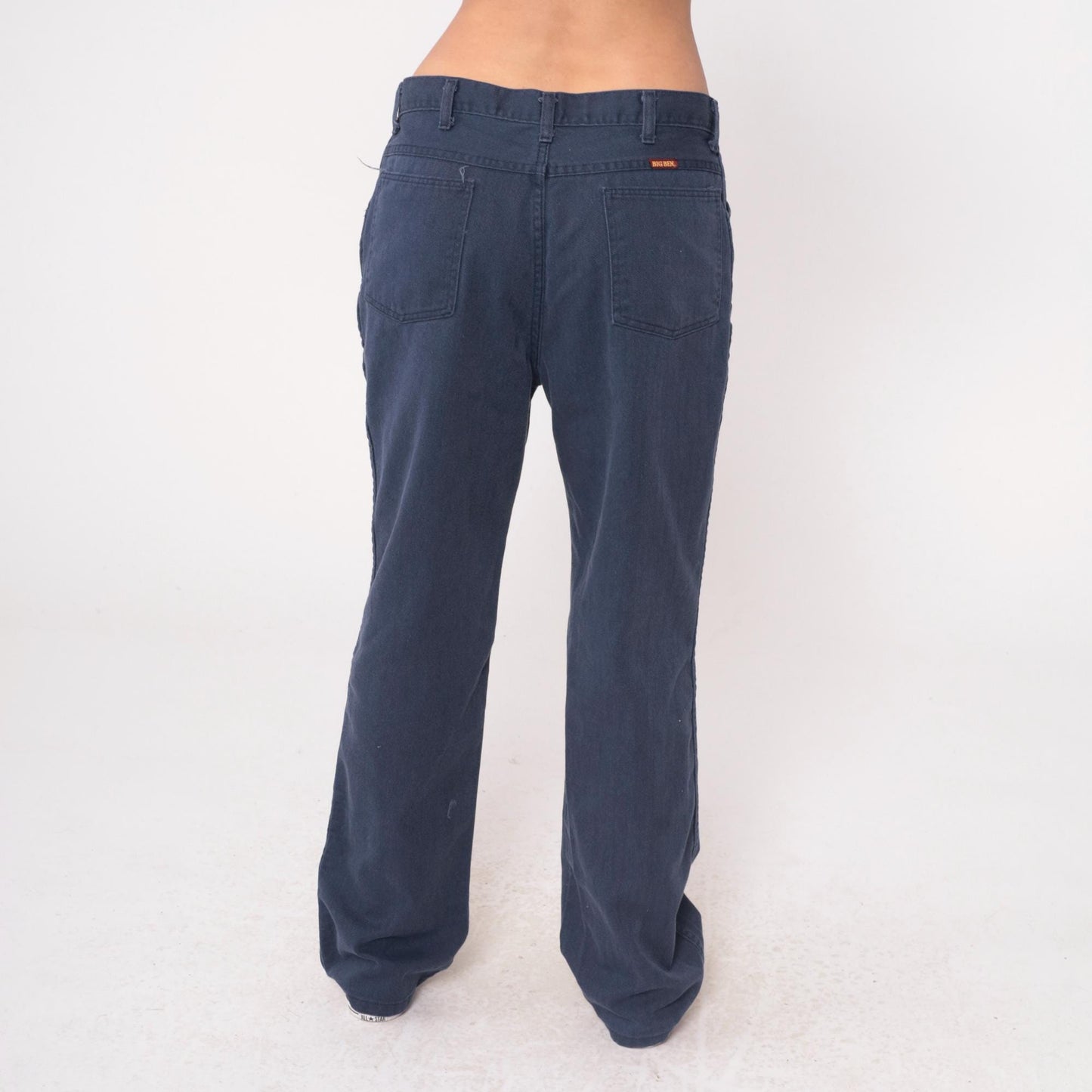 90s Big Ben Navy Carpenter Work Pants Straight Leg High Rise Cotton Extra Large