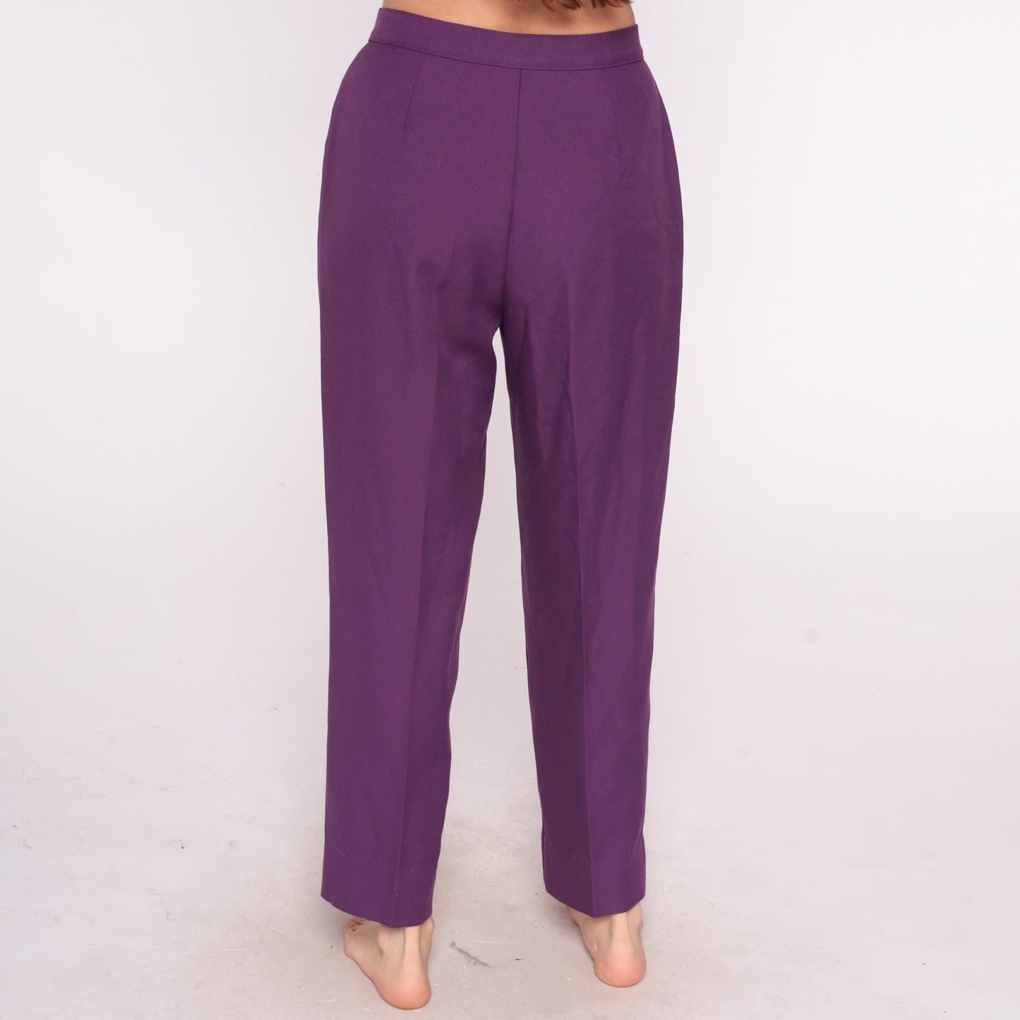 70s Levi's Bend Over Purple High Waisted Trousers Straight Leg Medium M