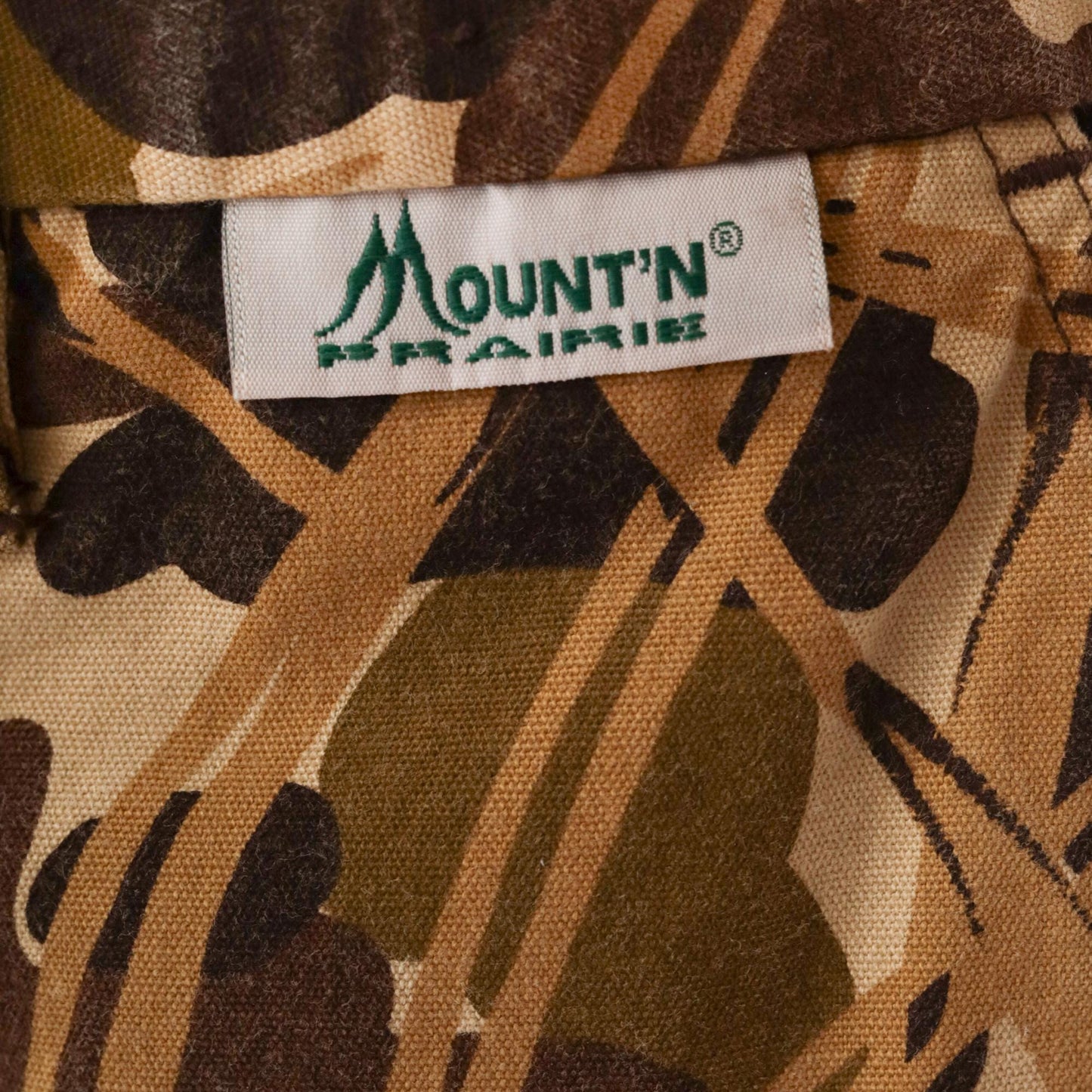 Y2K Mount'n Prairie Camo Pants Straight Leg Reed Print Brown Tan 38