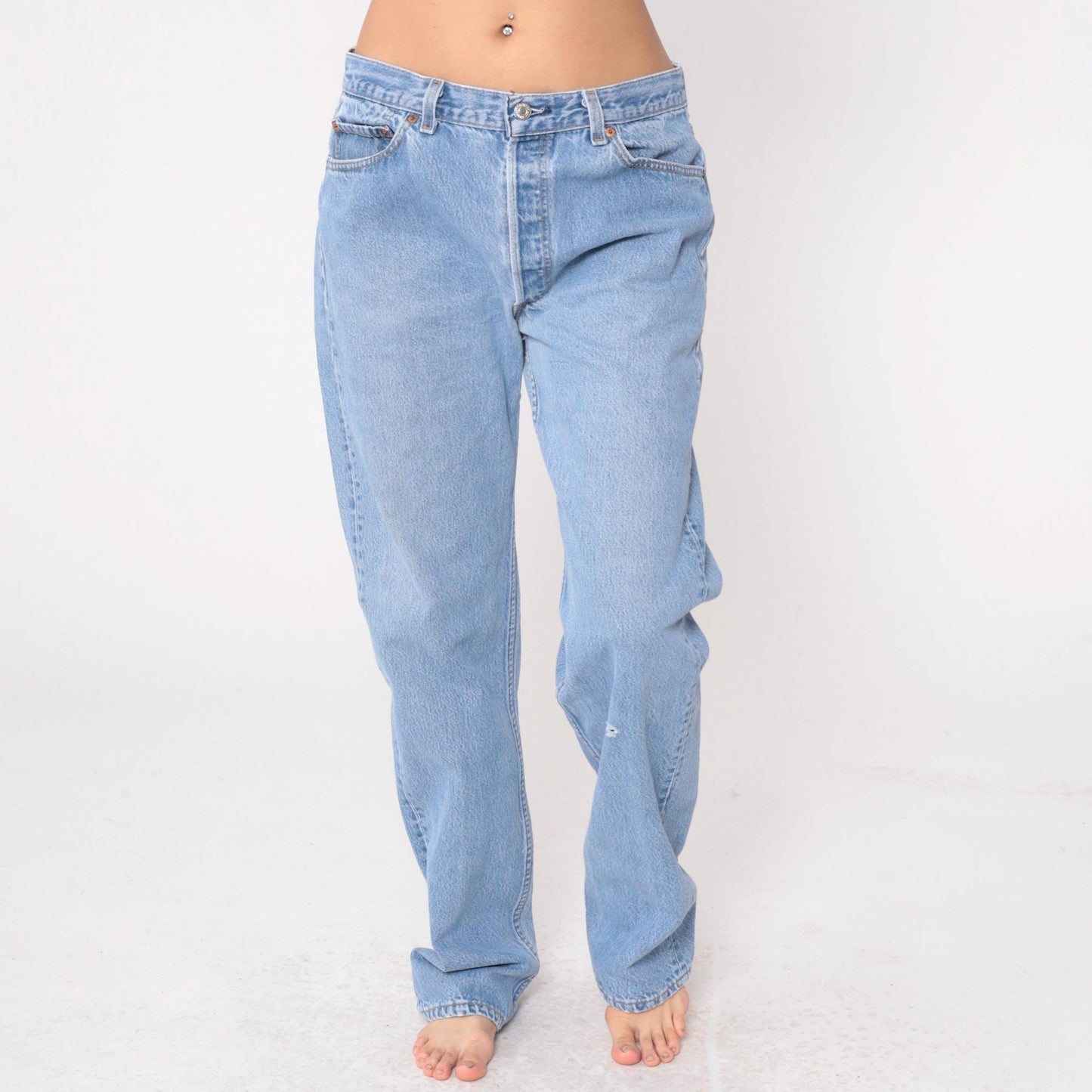 90s Levi's Light Wash High Waist Straight Leg Jeans Cotton Denim W34 L34