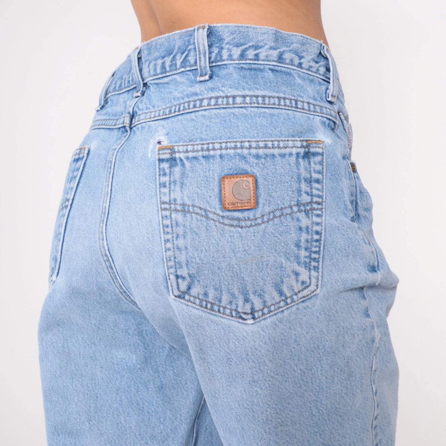 90s Carhartt Light Wash Denim Straight Leg Jeans 34x36 Large